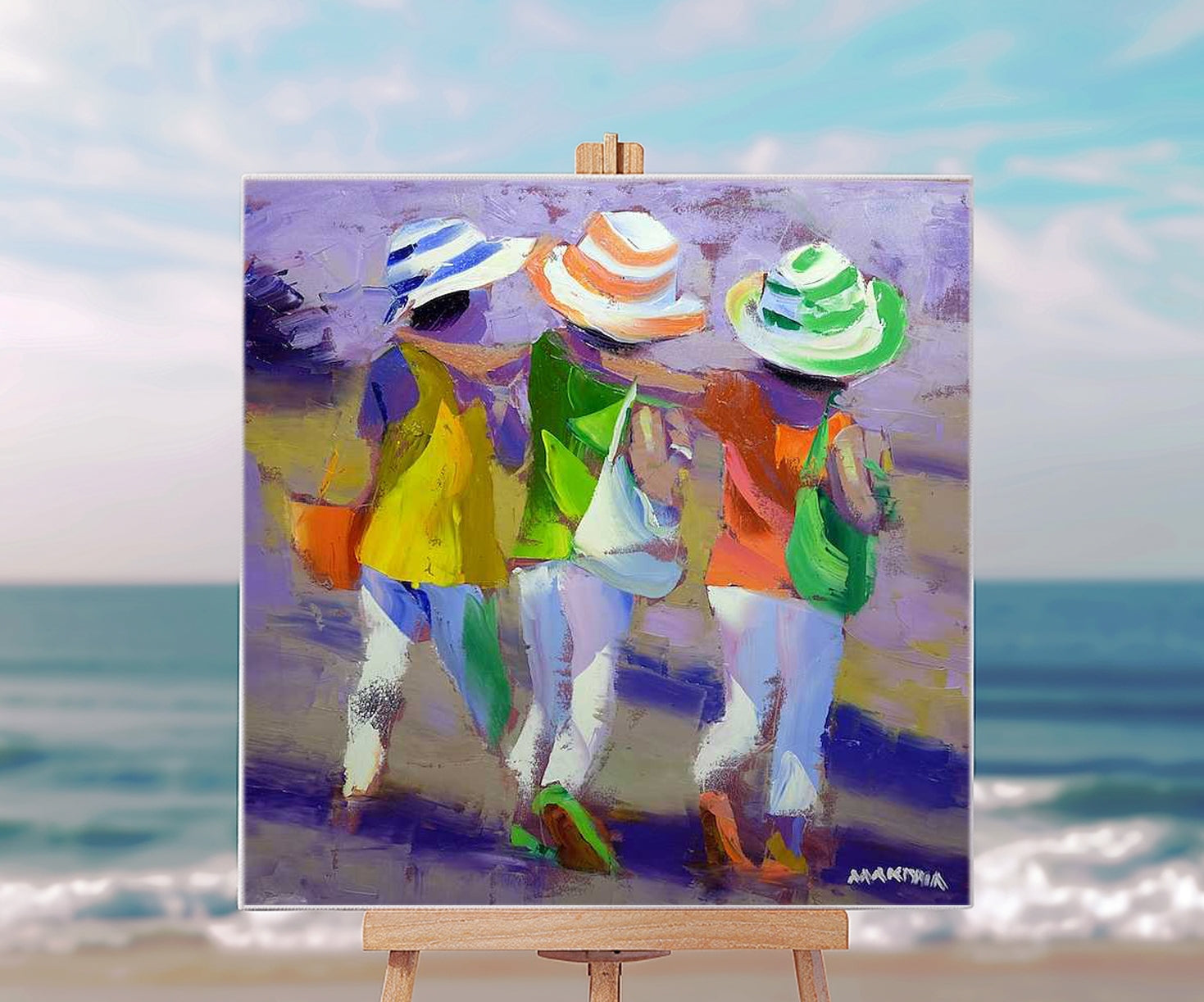 The Trio 80x80cm Oil on Canvas