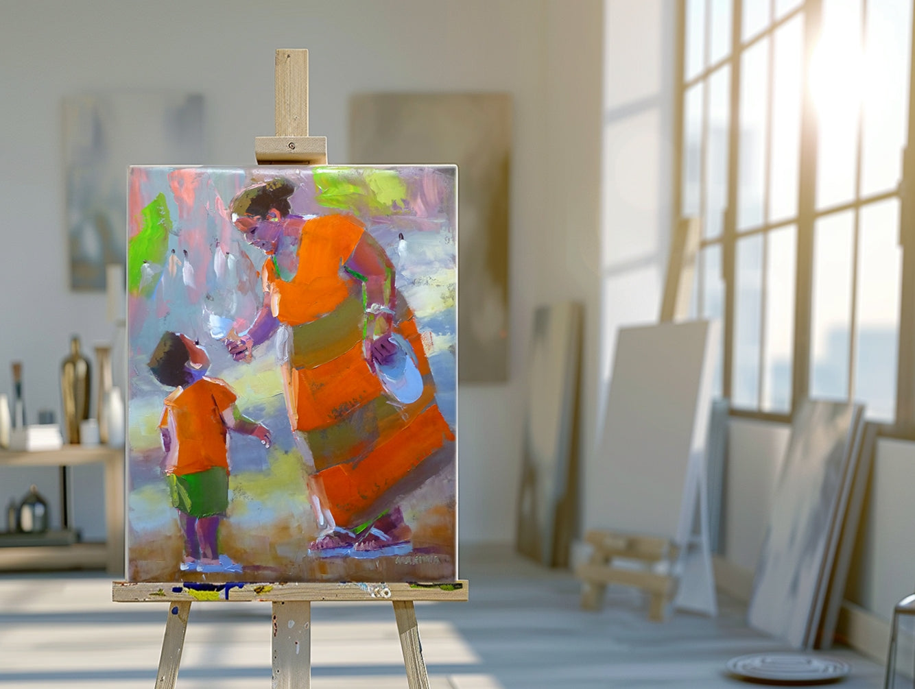 Mum's Ice Cream 71x56cm Oil on Canvas