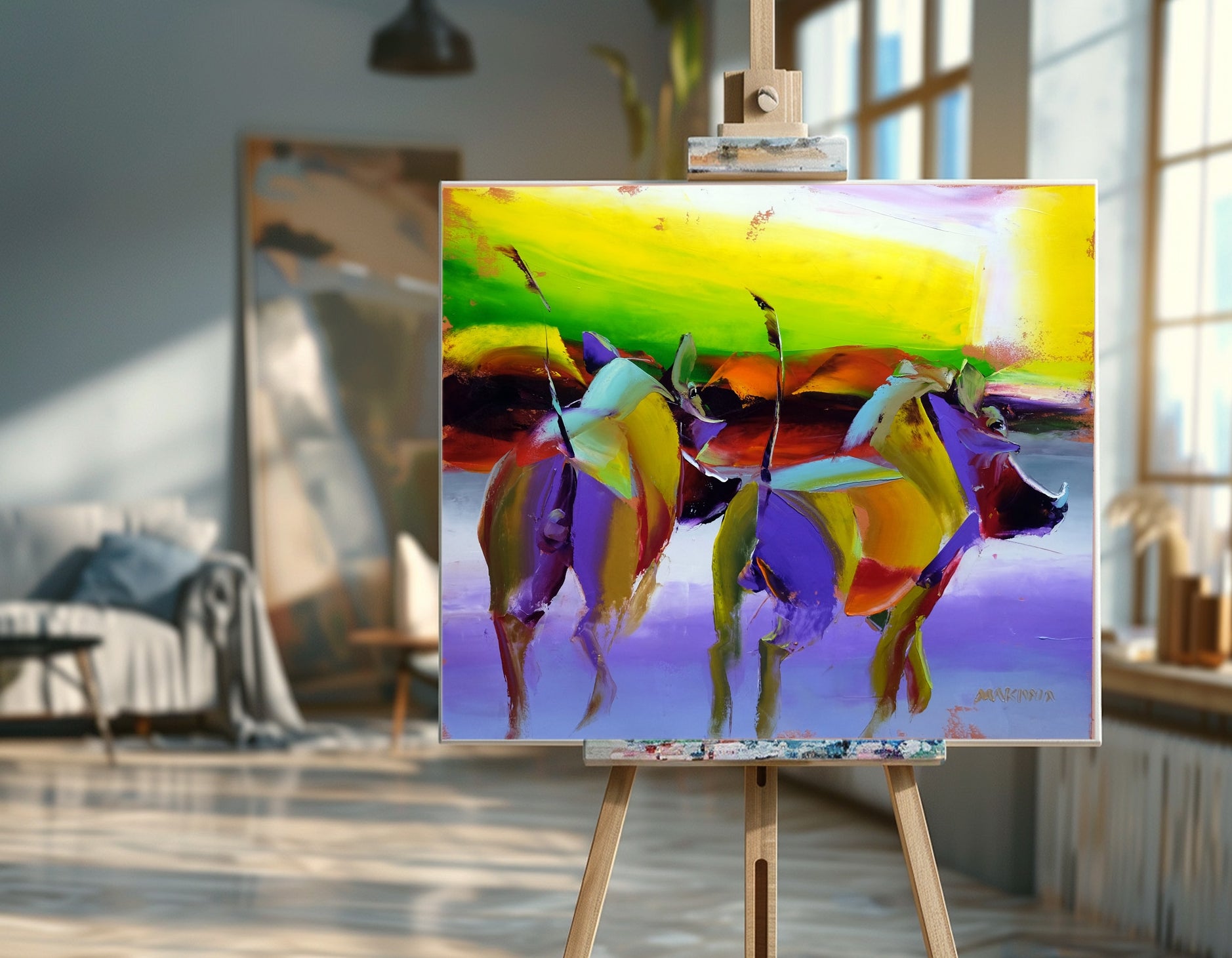 Tails Up 68x80cm Oil on Canvas