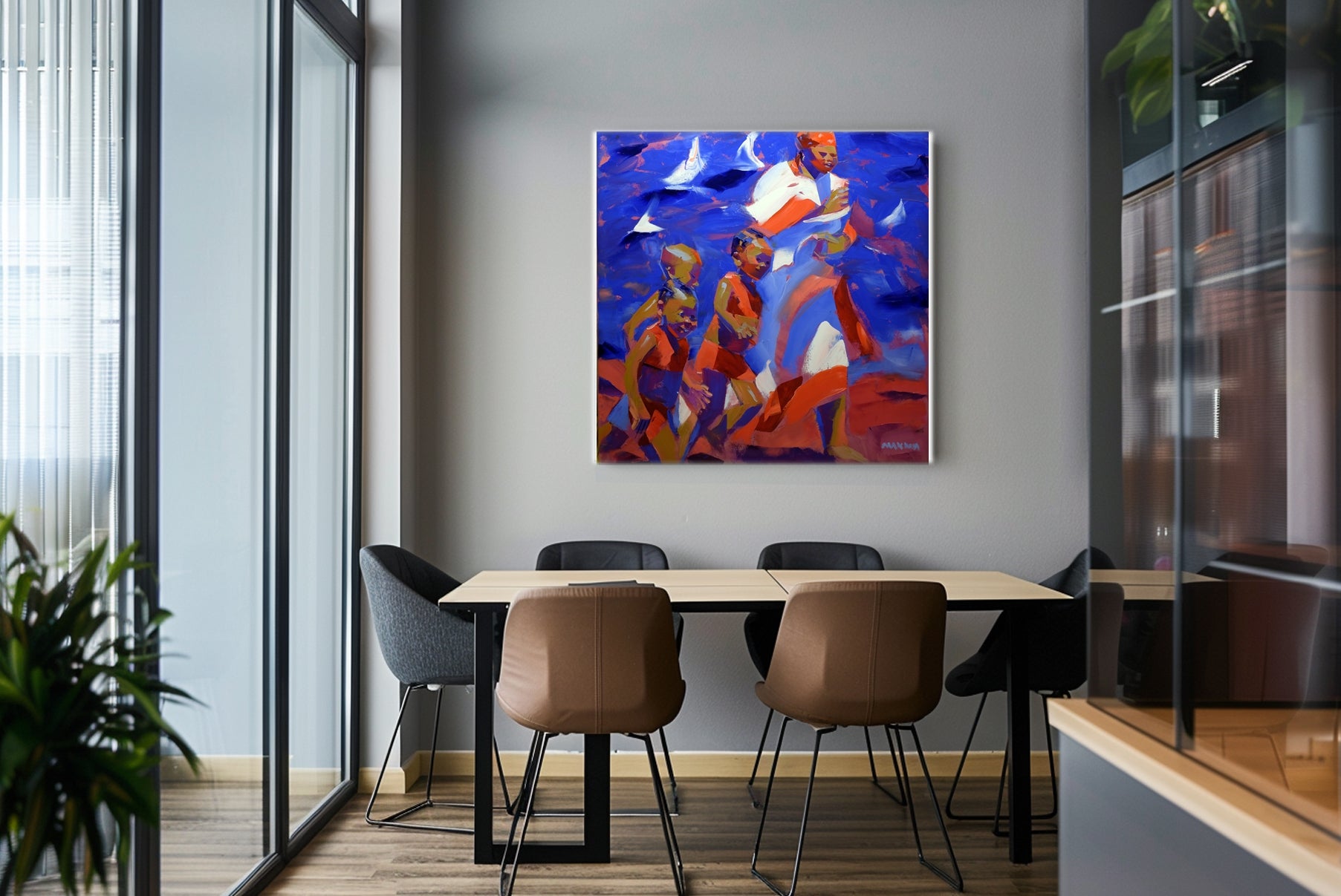 We Love Saturdays 100x100cm Oil on Canvas