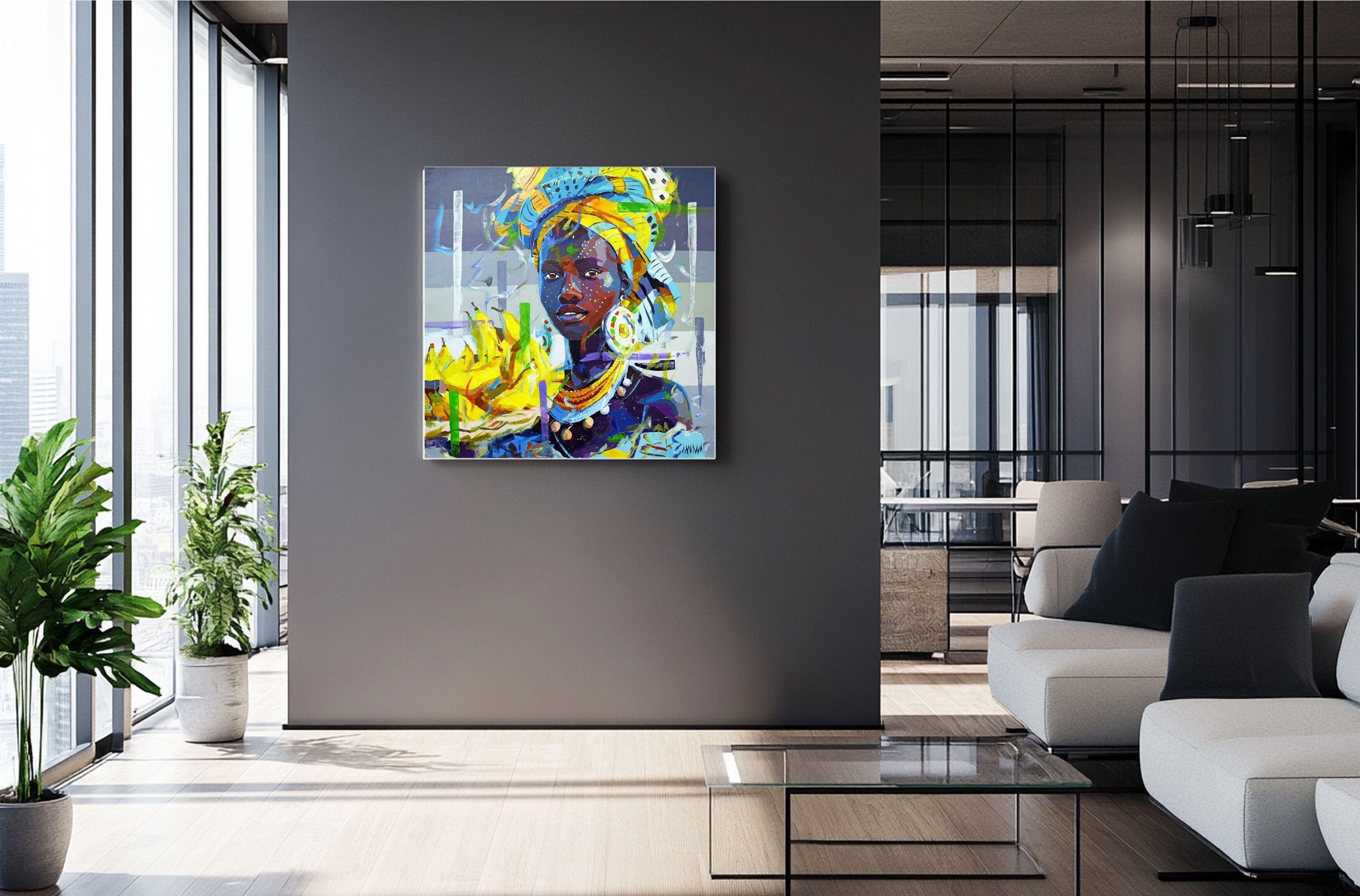 Banana Queen(2)120x120cm Acrylic on Canvas