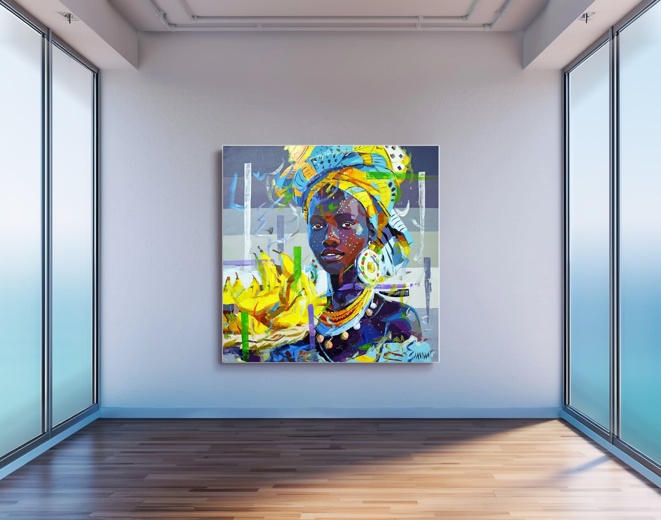 Banana Queen 120x120cm Acrylic on Canvas