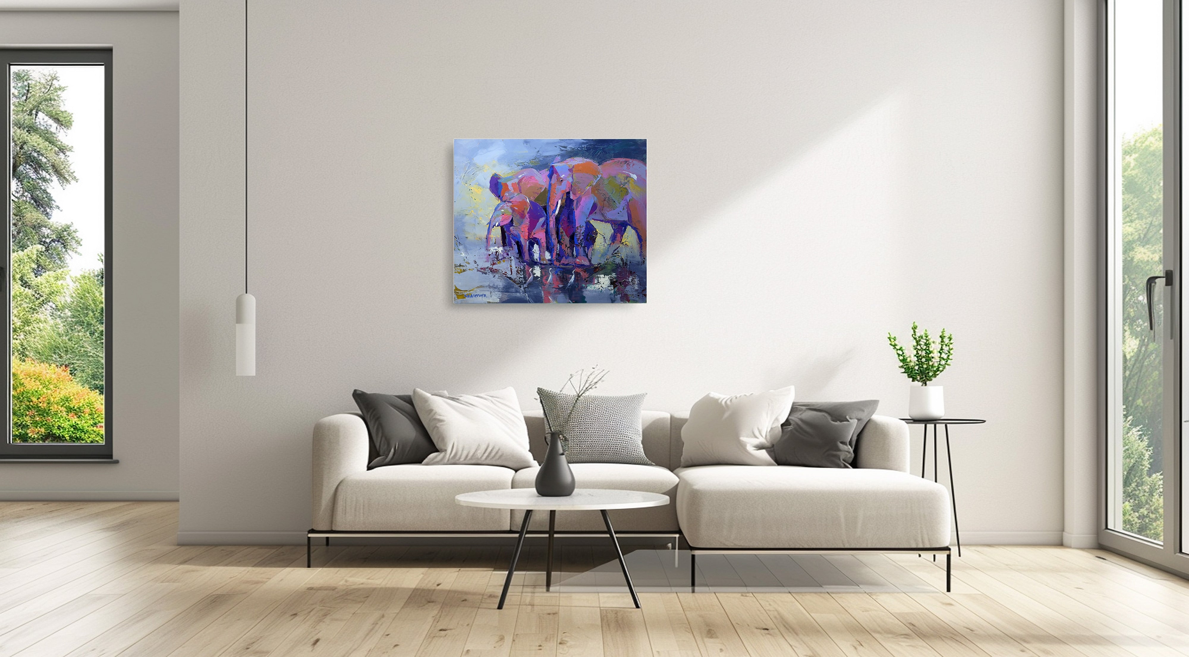 Family 68x80cm Oil on Canvas