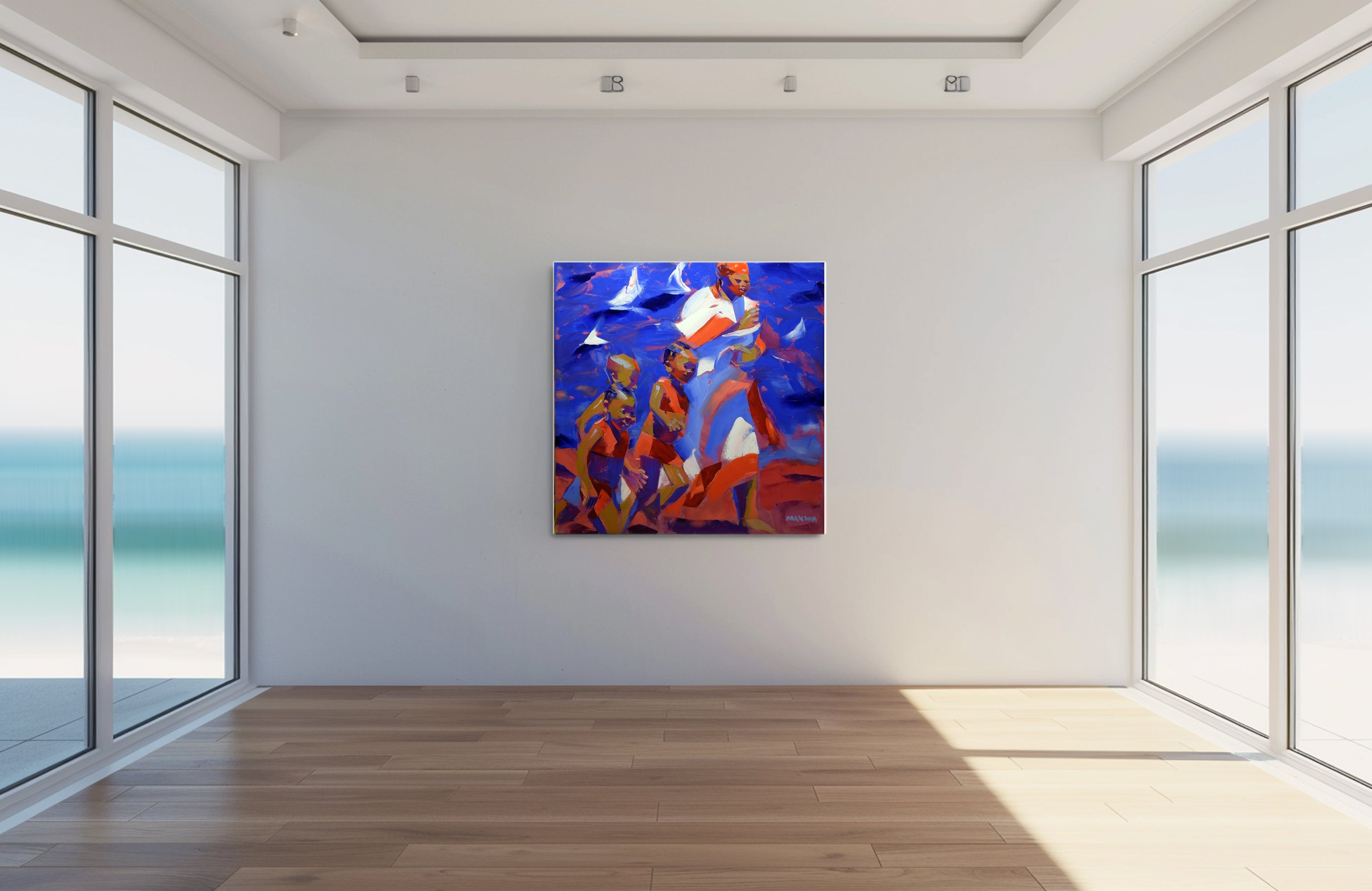 We Love Saturdays 100x100cm Oil on Canvas