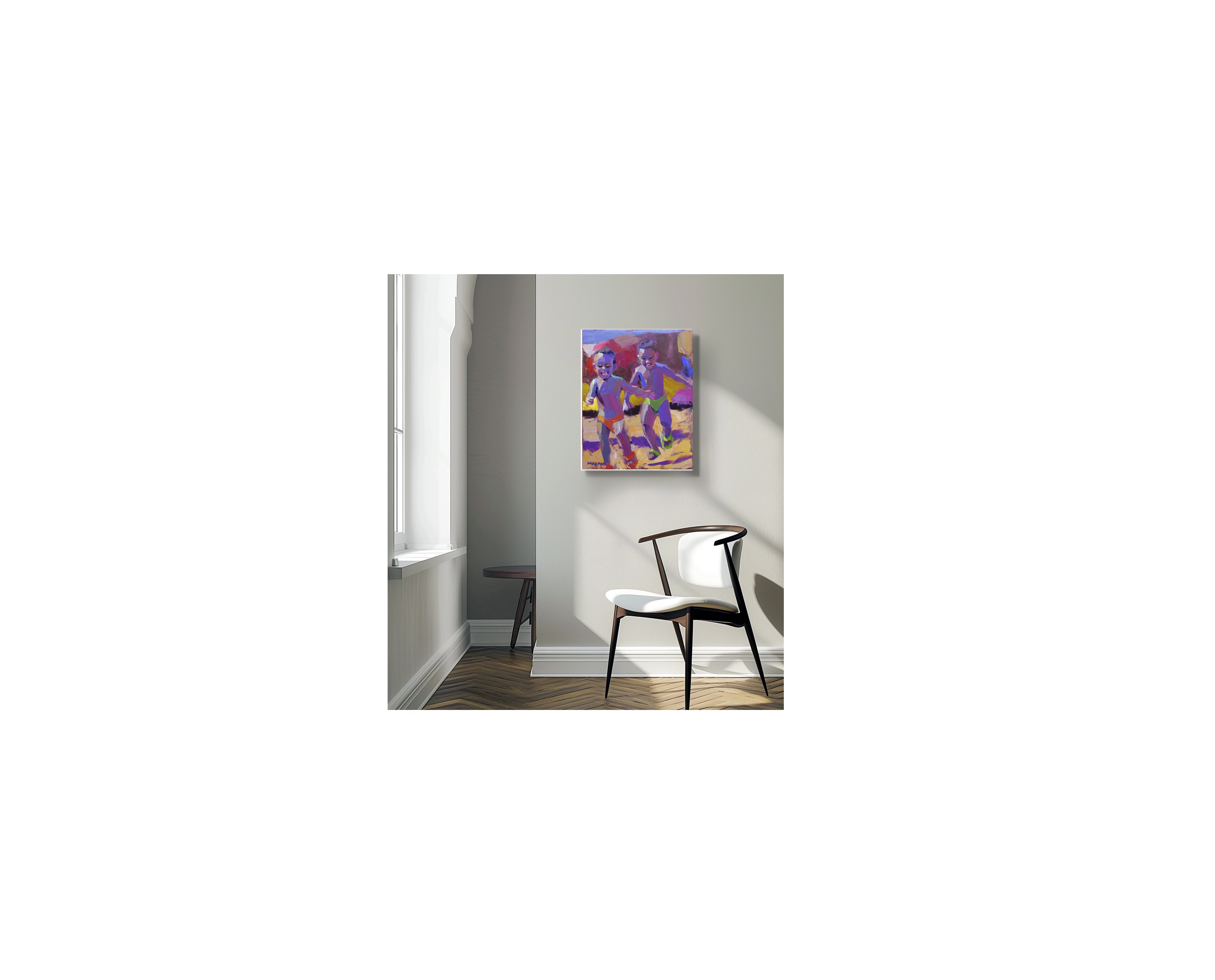 Running 56x71cm Oil on Canvas