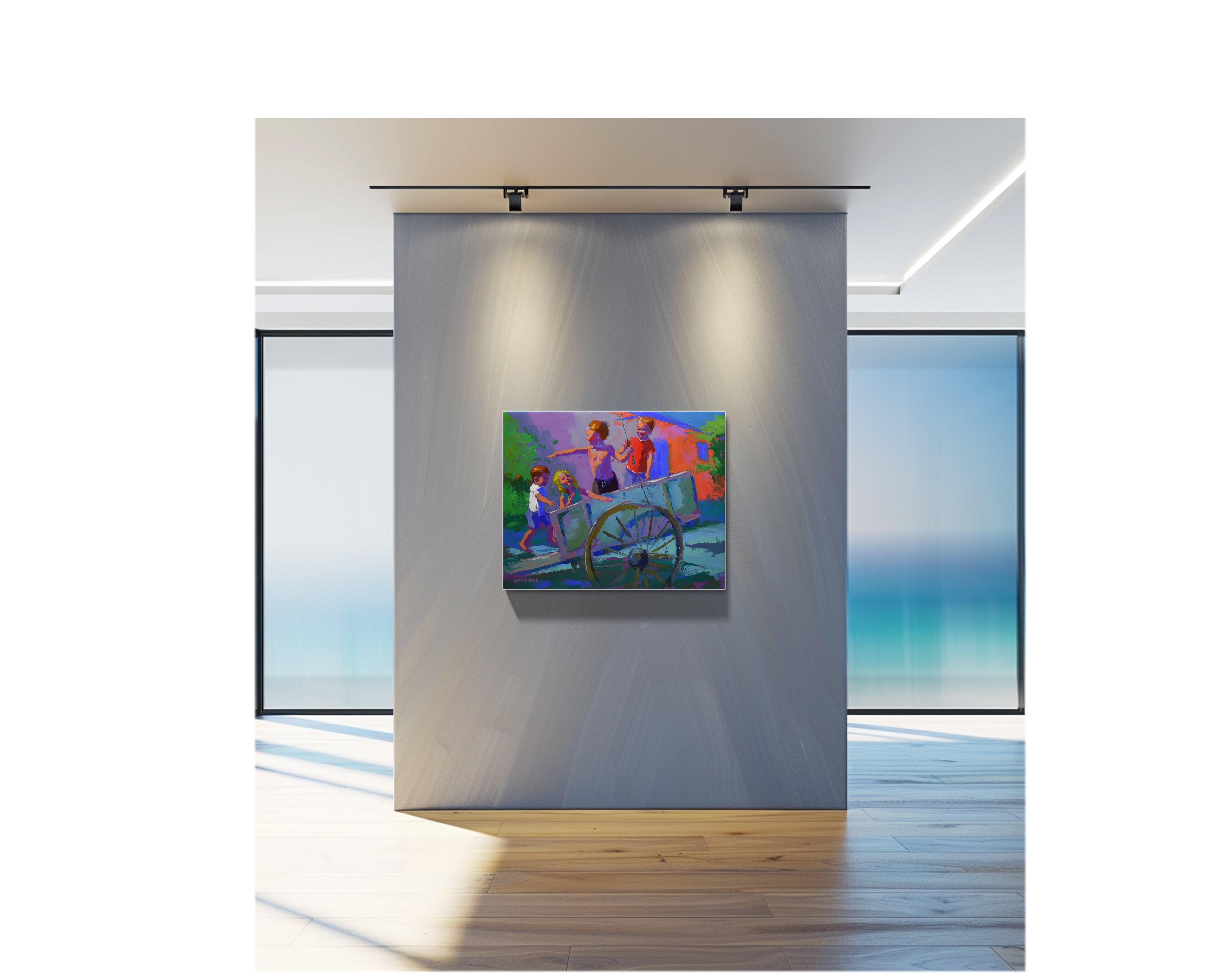 The Big Yellow Ball 80x100cm Oil on Canvas