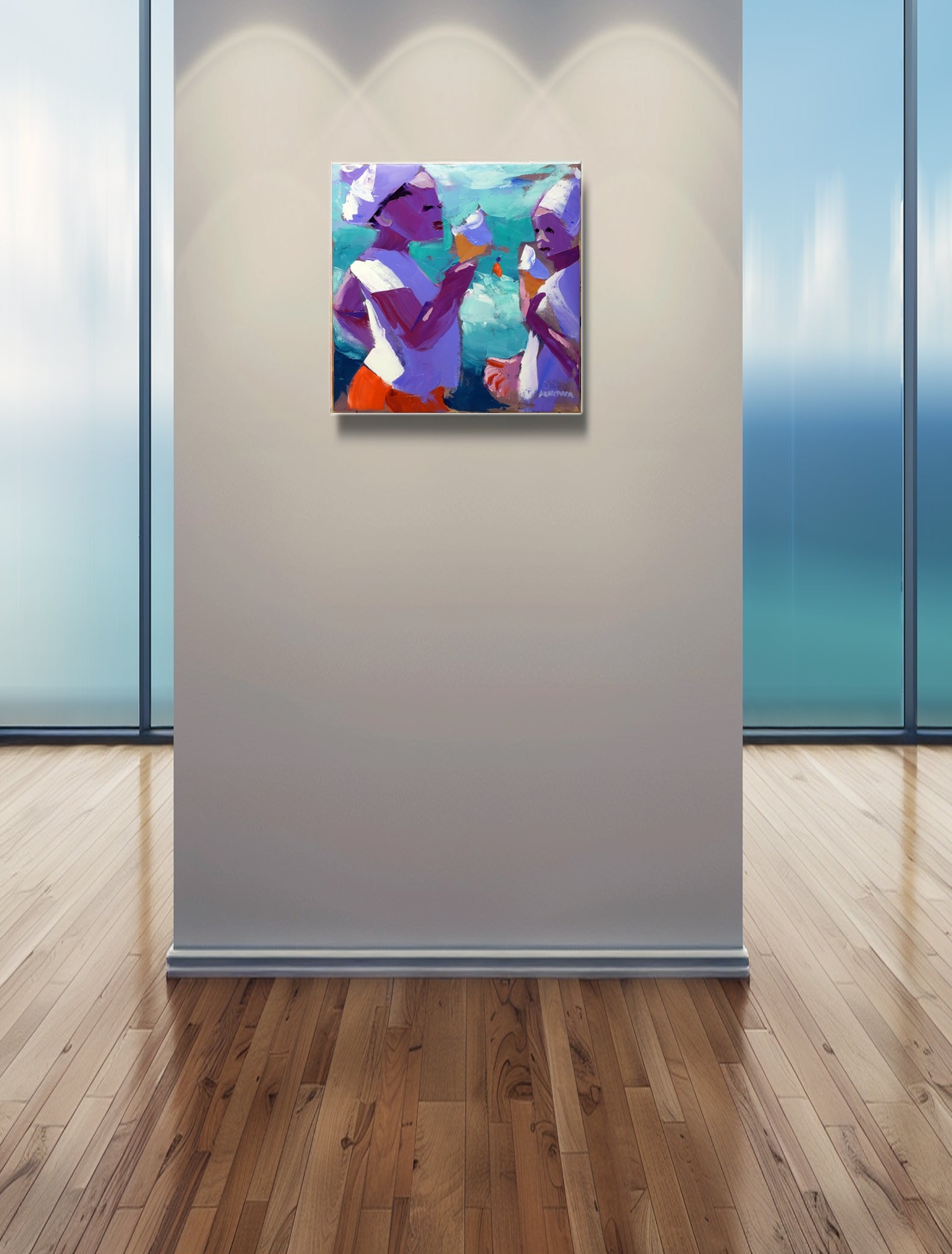 Ice Cream Girls 50x50cm Oil on Canvas