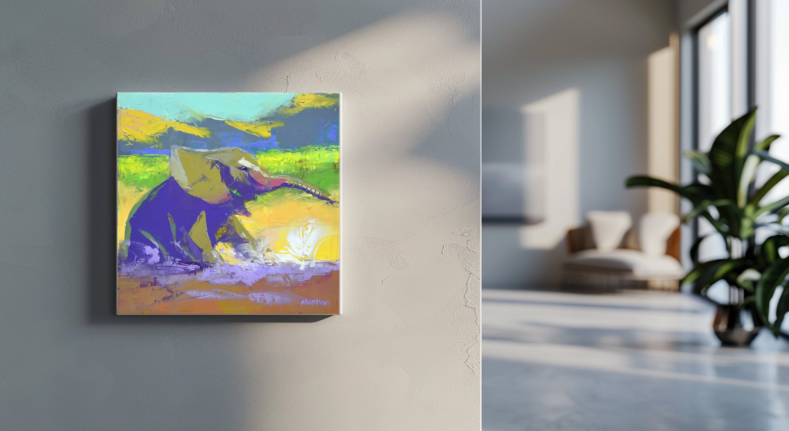 Splashing About 40x40cm Oil on Canvas