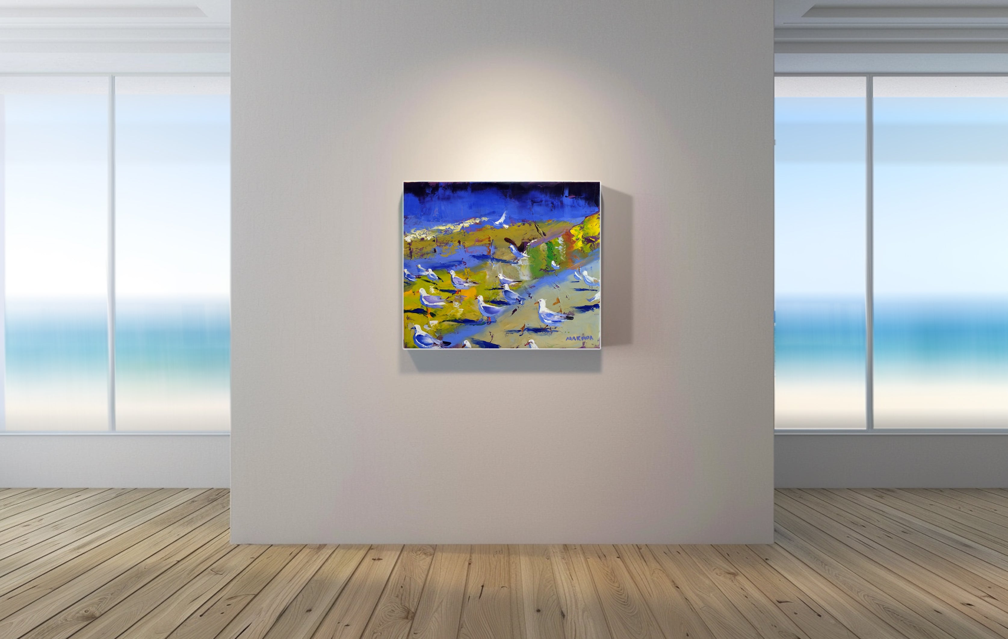 Seagulls 68x80cm Oil on Canvas