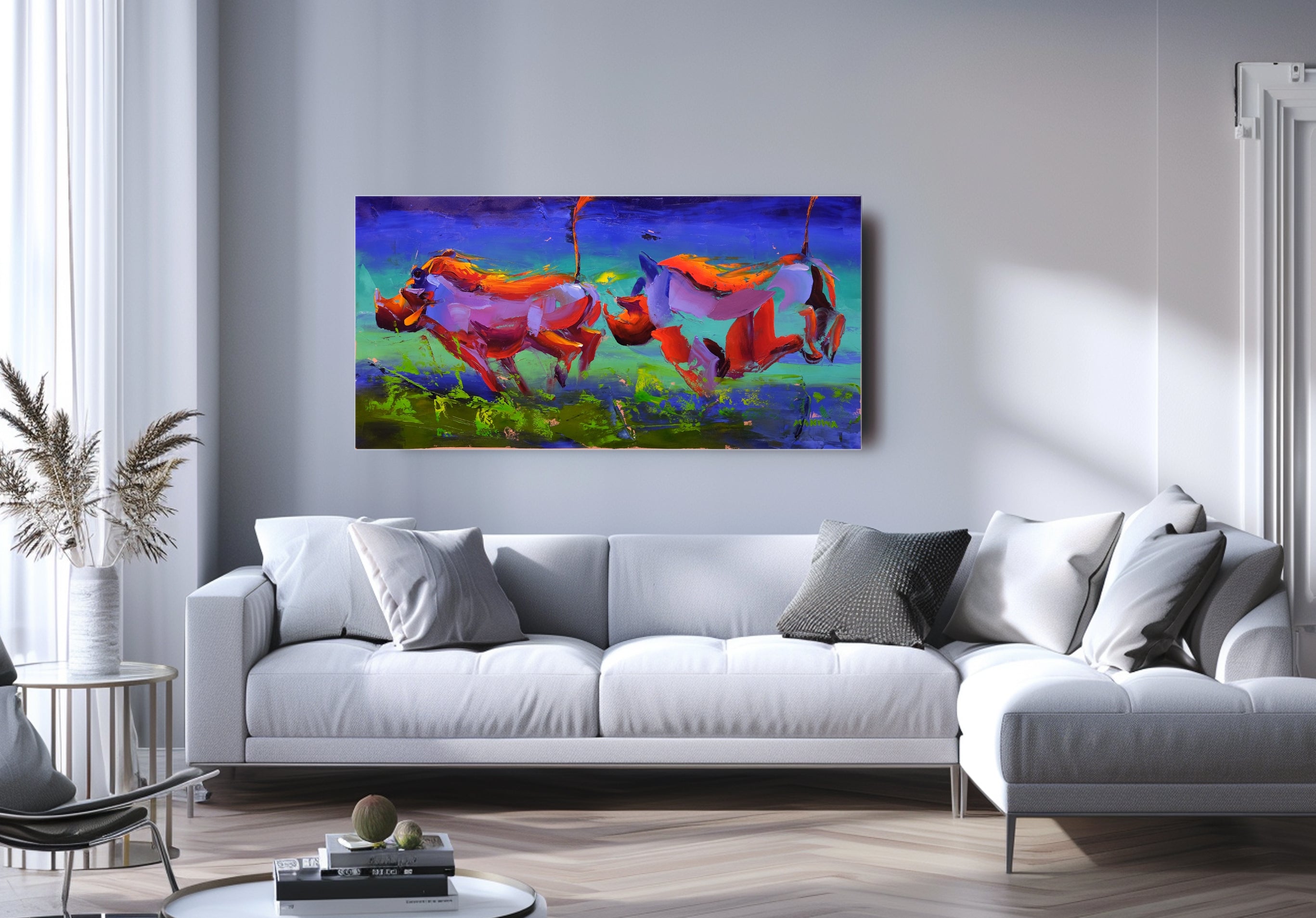 Run Like the Wind 60x120cm Oil on Canvas