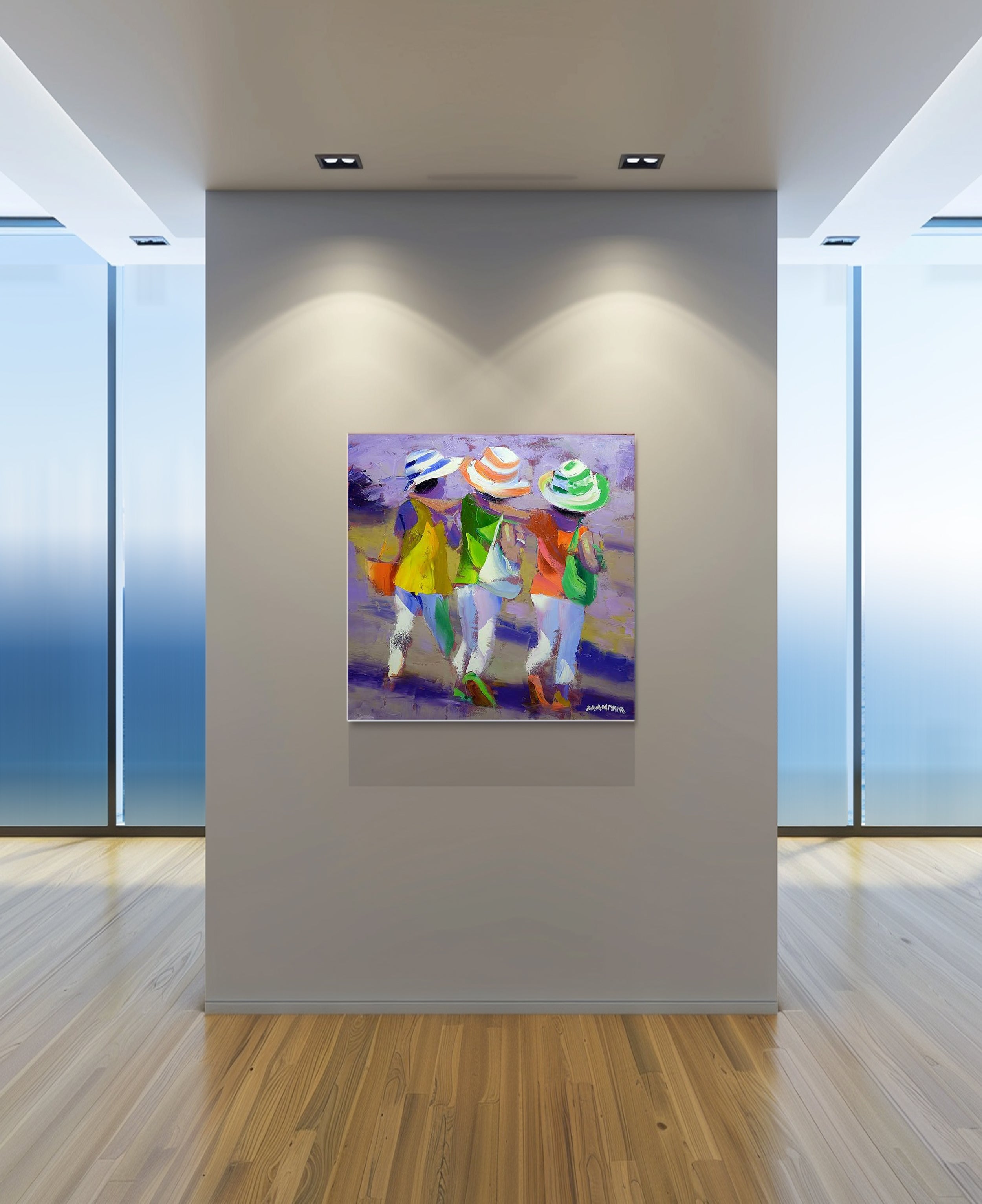 The Trio 80x80cm Oil on Canvas