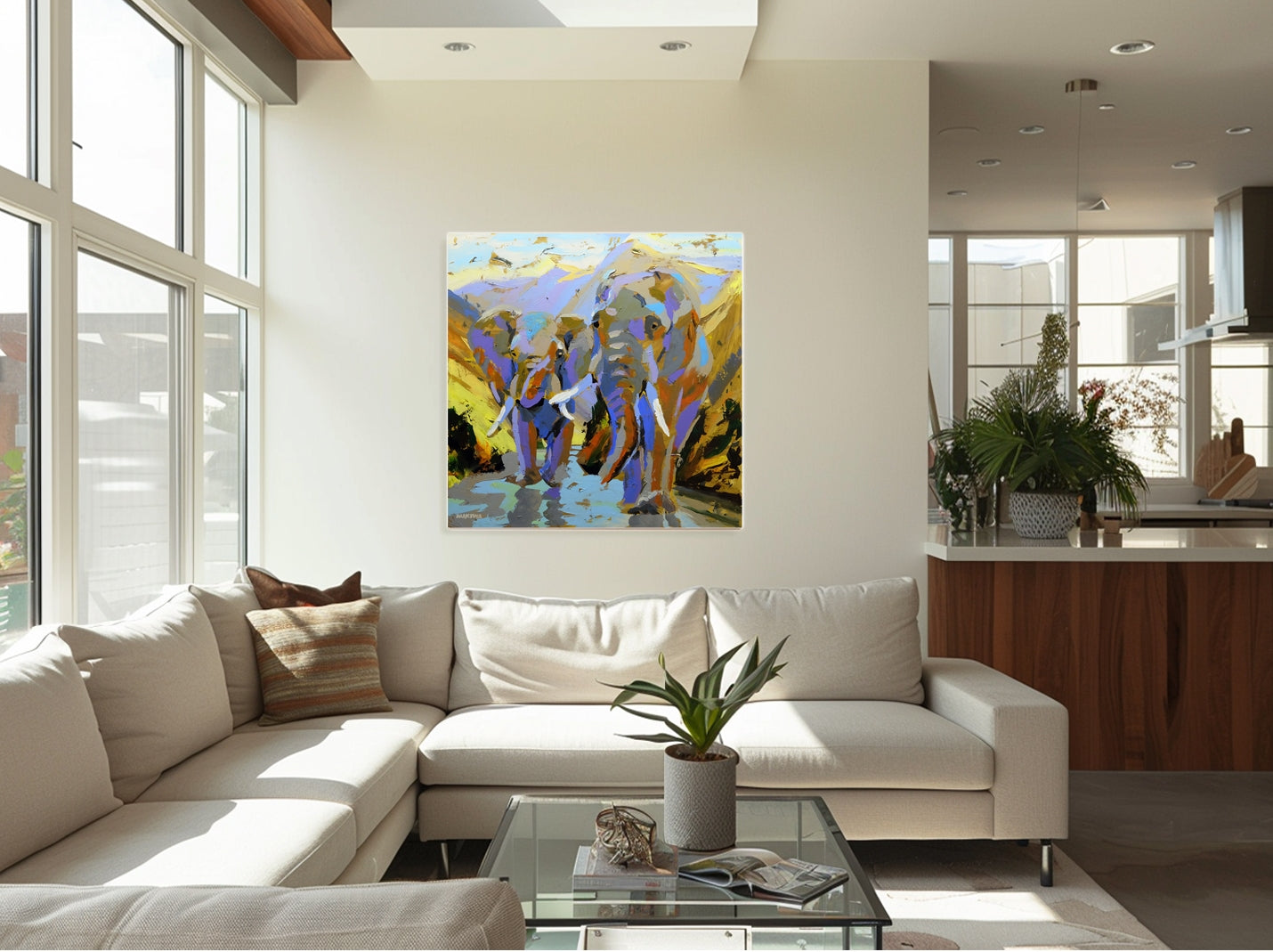 Return From the Mountains 120x120cm Acrylic on Canvas