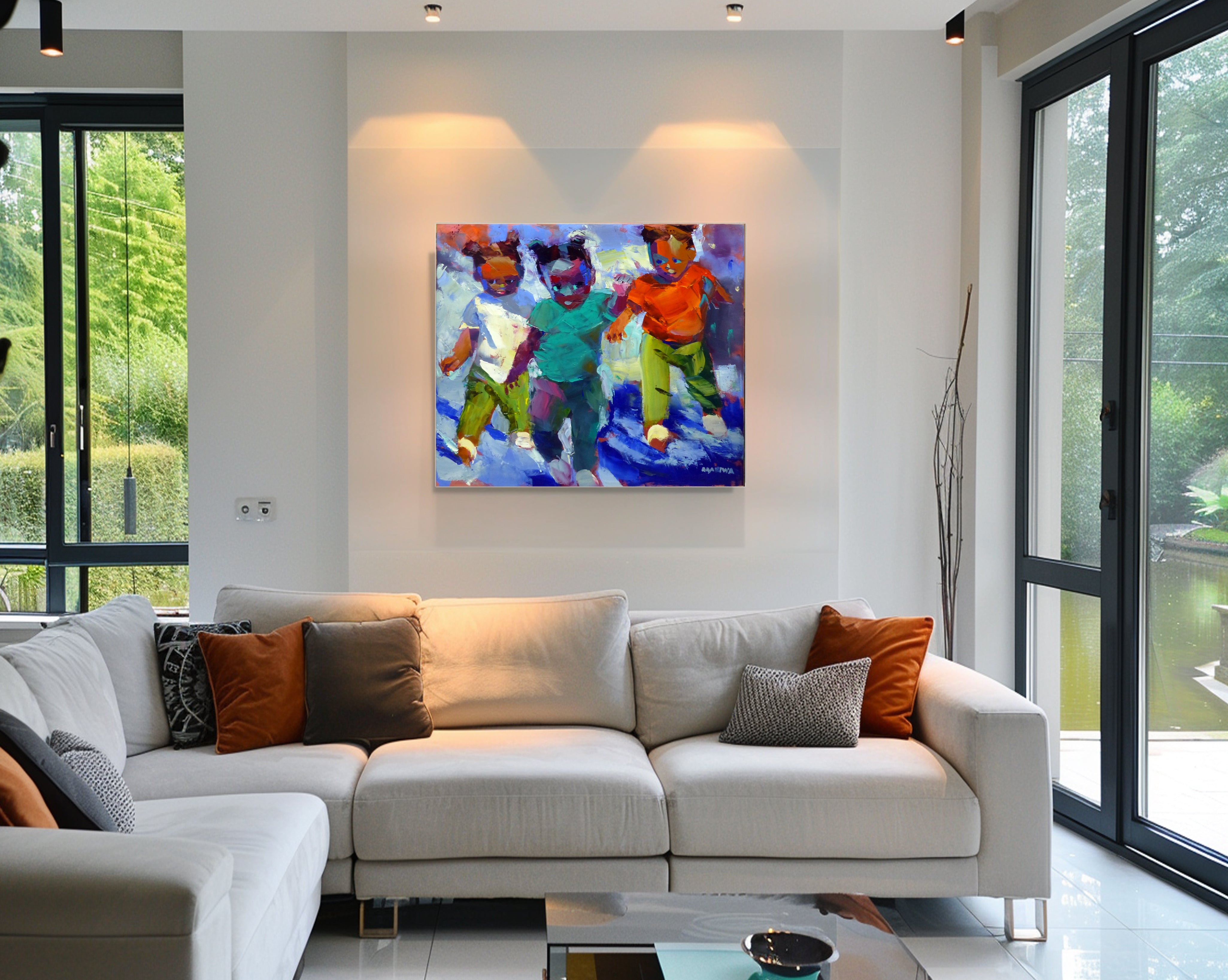 Happy Bambinos 68x80cm Oil on Canvas