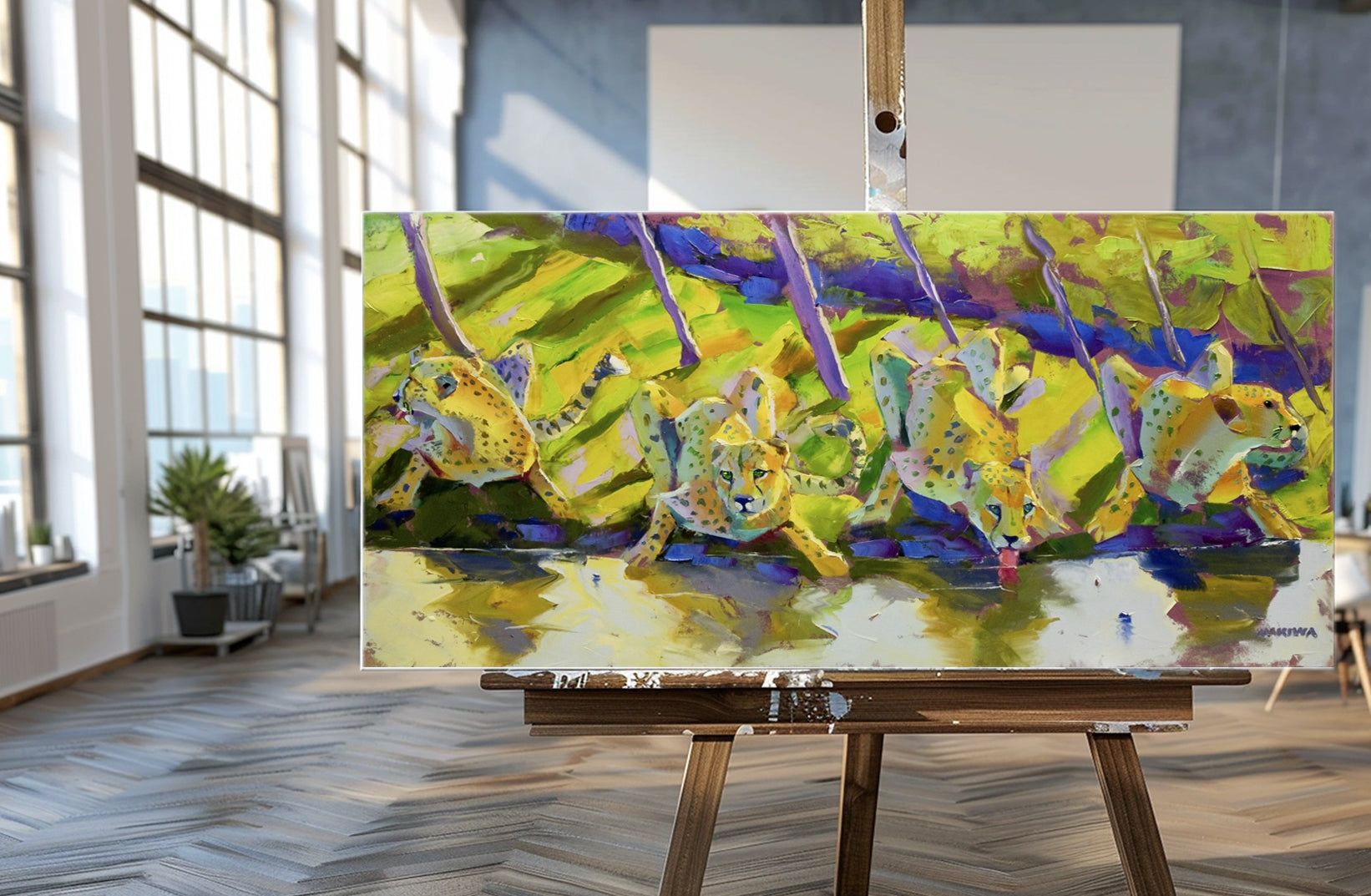 River Lookouts 80x170cm Oil On Canvas