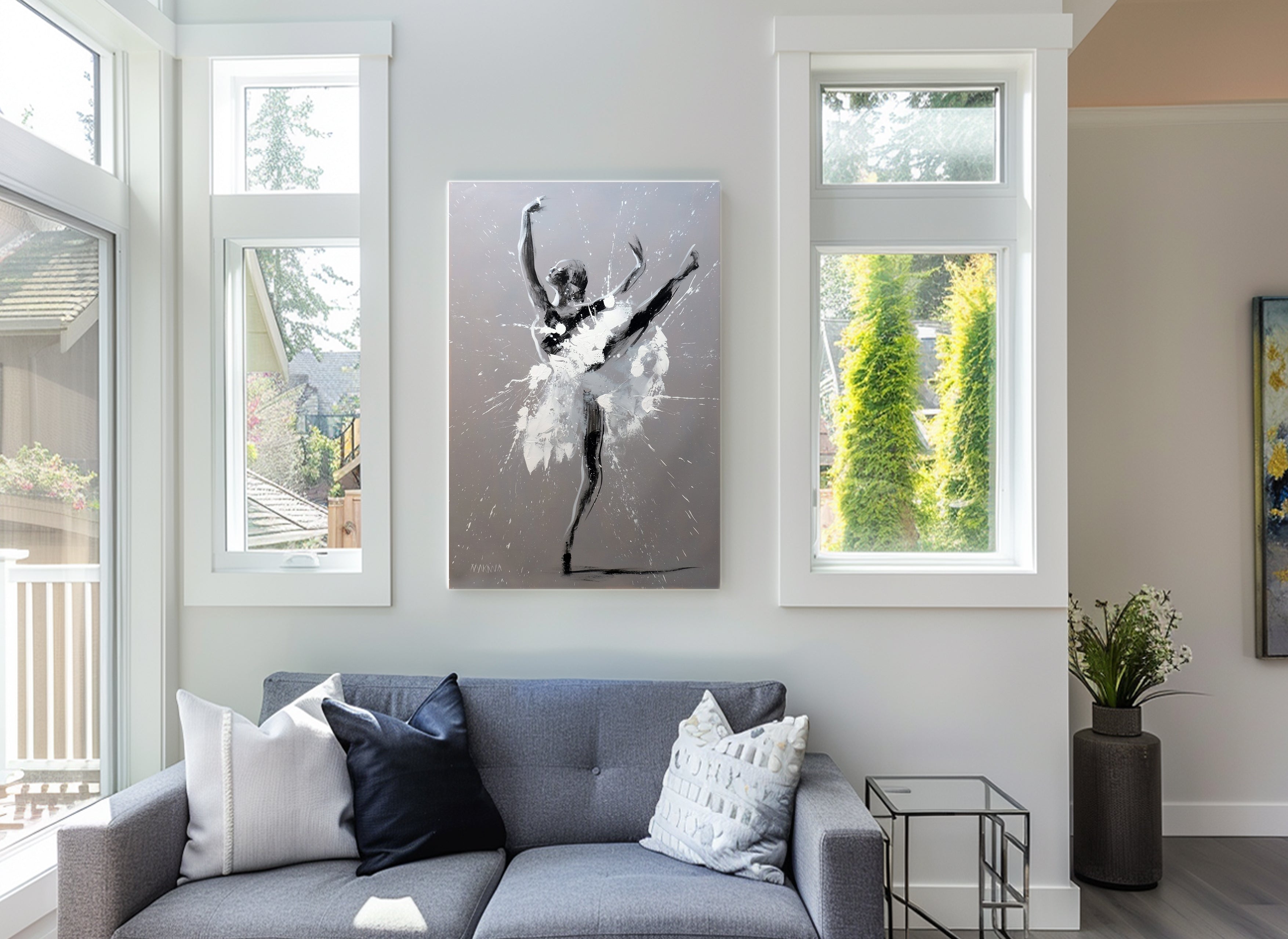 No 3 Spontaneous Ballerina Series I 120x80cm Acrylic on Canvas