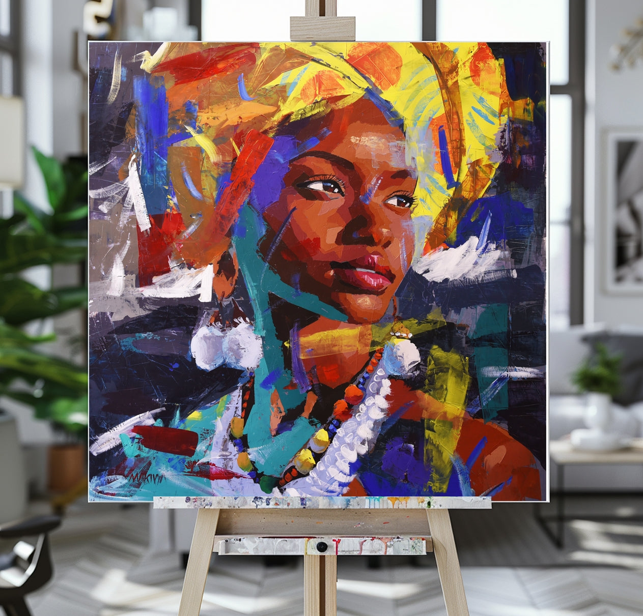 Umbono -The Vision 100x100 acrylic On Canvas