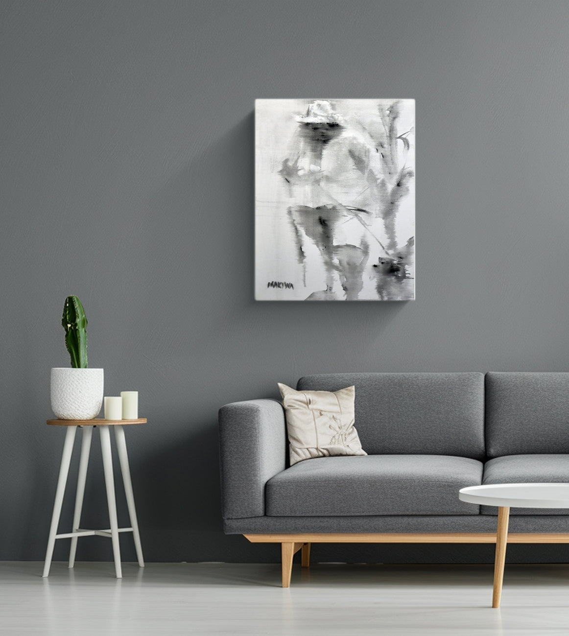 The Dog Walker 71x56cm Acrylic on Canvas