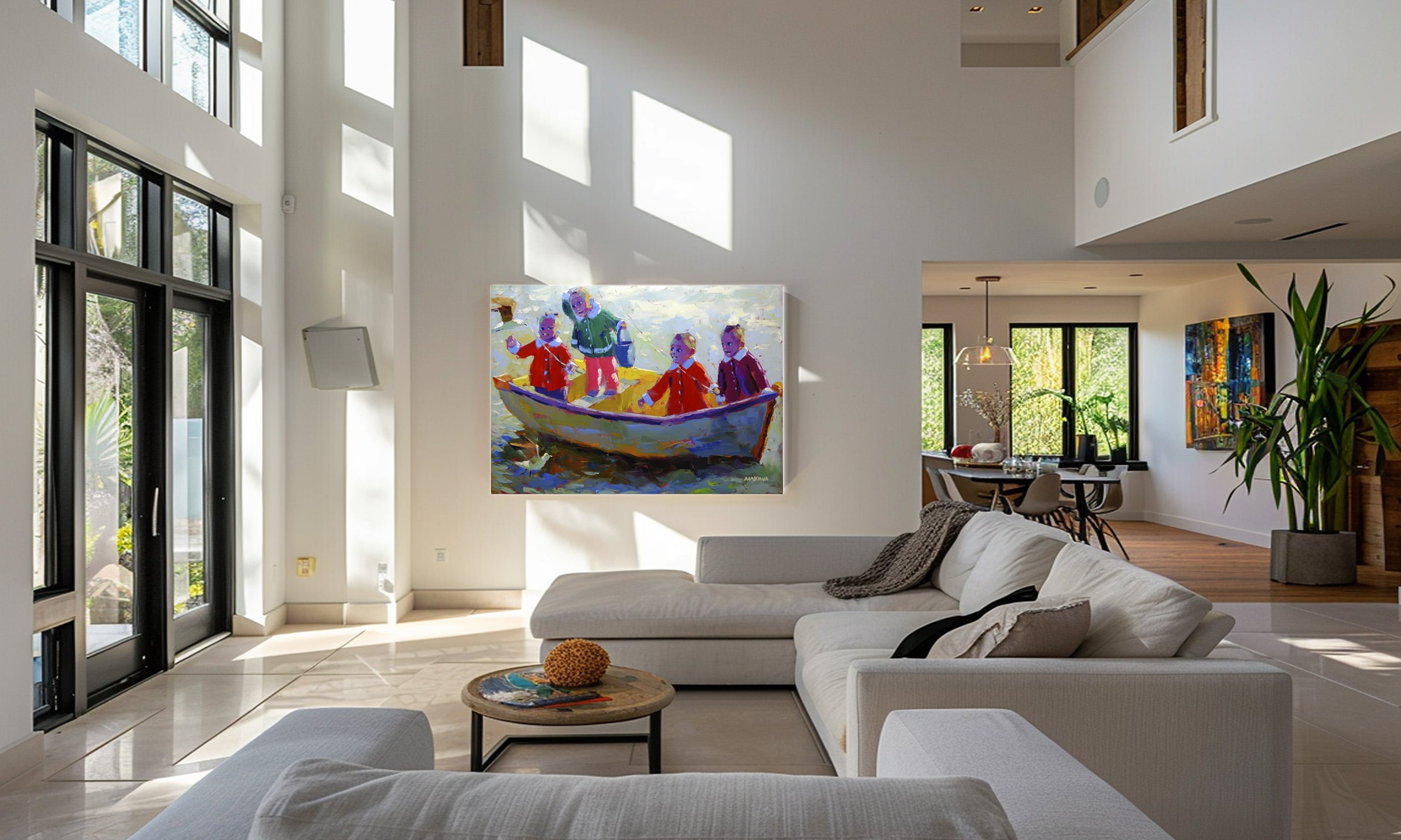 Going Fishing 100x140cm Oil on Canvas