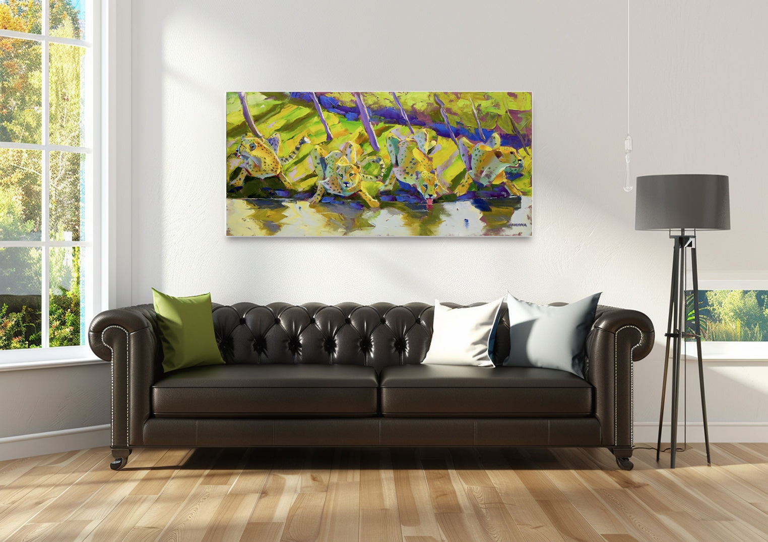 River Lookouts 80x170cm Oil On Canvas