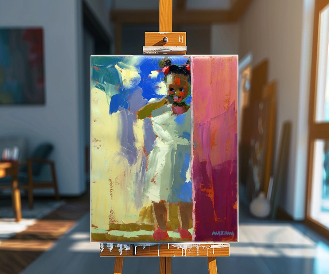 Behind The Door 71x56cm Oil on Canvas