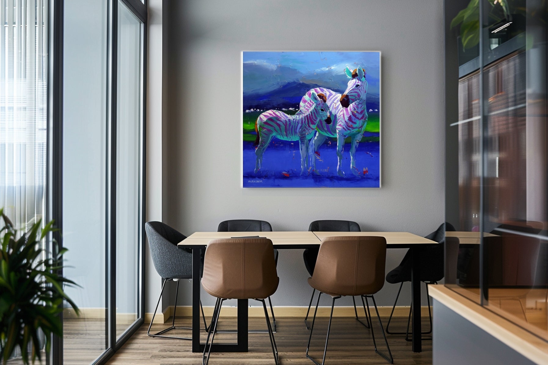 End of another Day 100x100cm Oil on Canvas