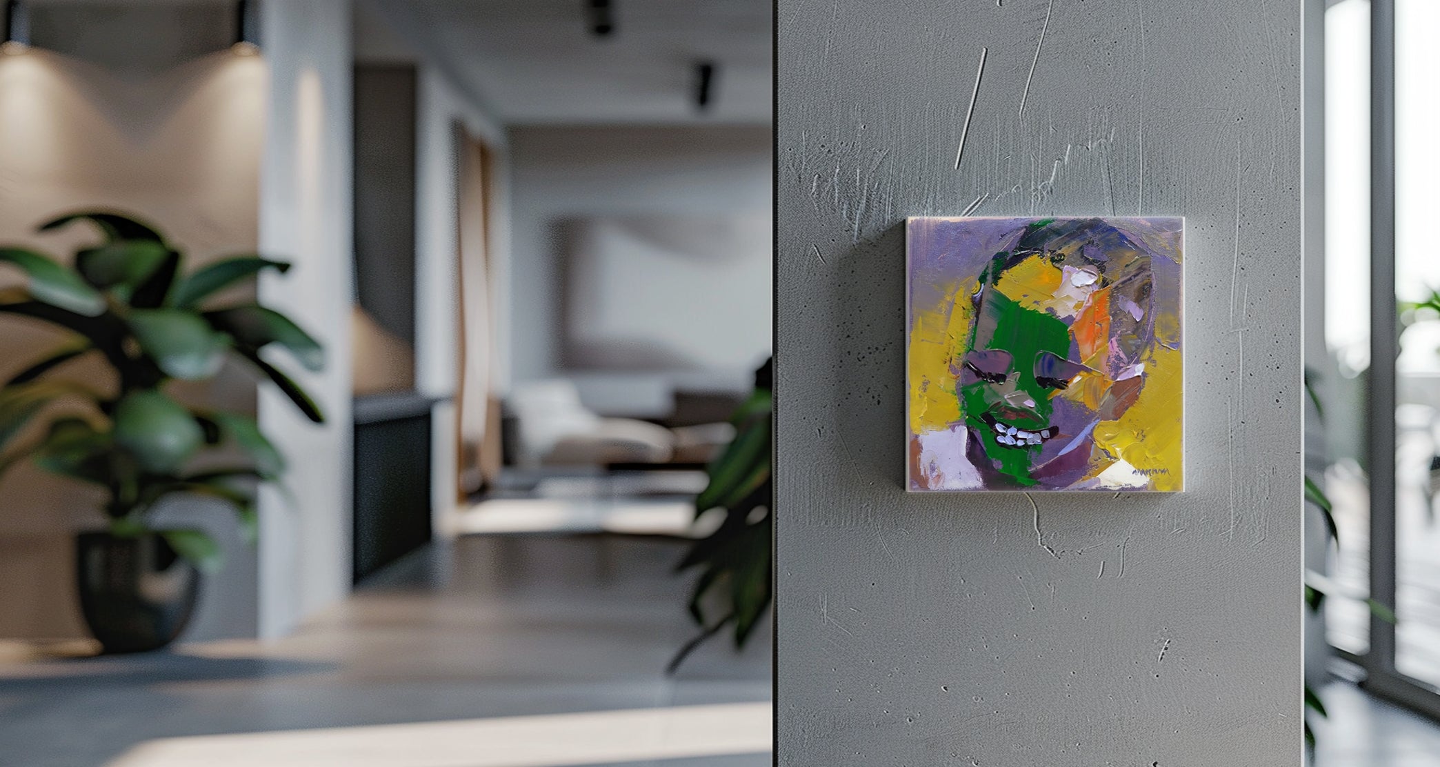 Greens 20x20cm Oil on Canvas