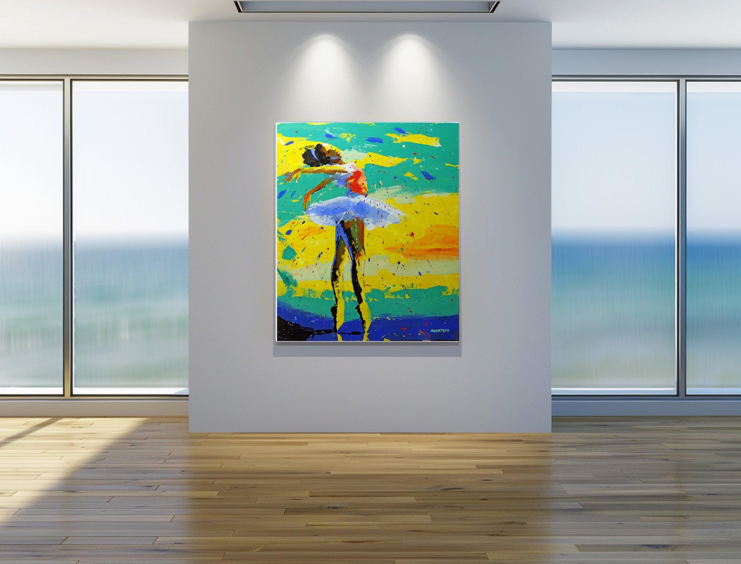 Colorful Ballerina Series No 6 120x100cm Oil On Canvas