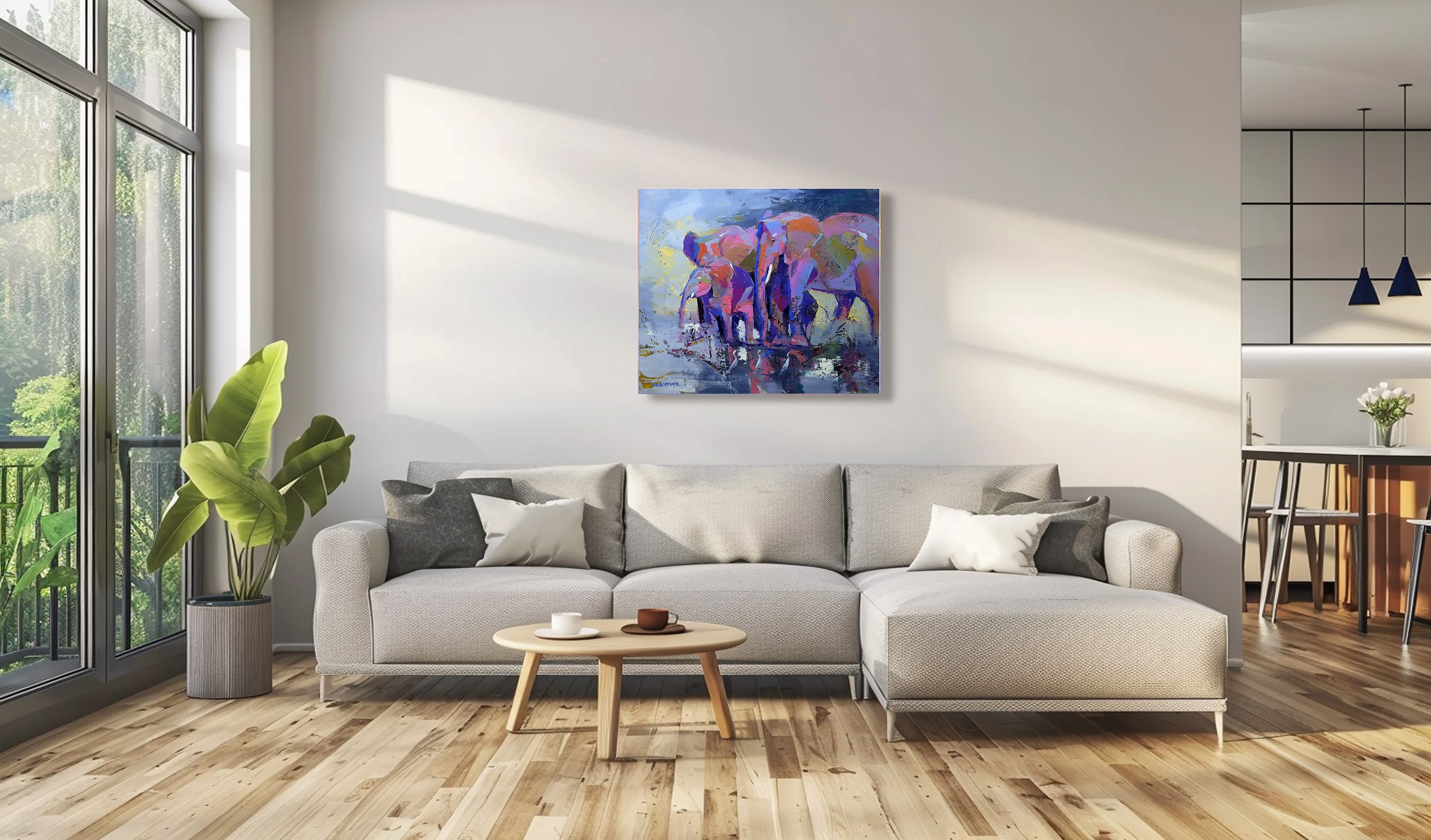 Family 68x80cm Oil on Canvas