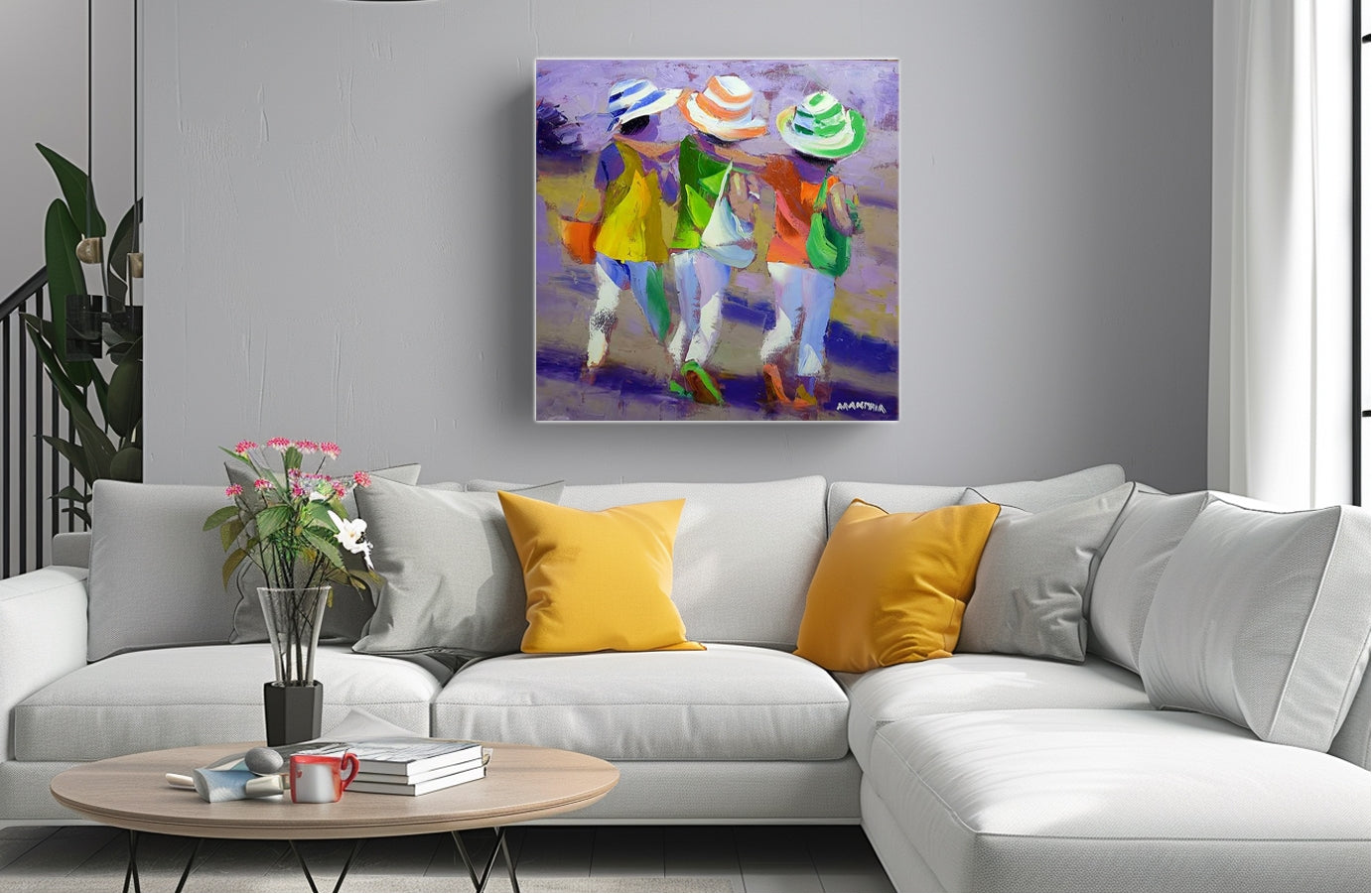 The Trio 80x80cm Oil on Canvas