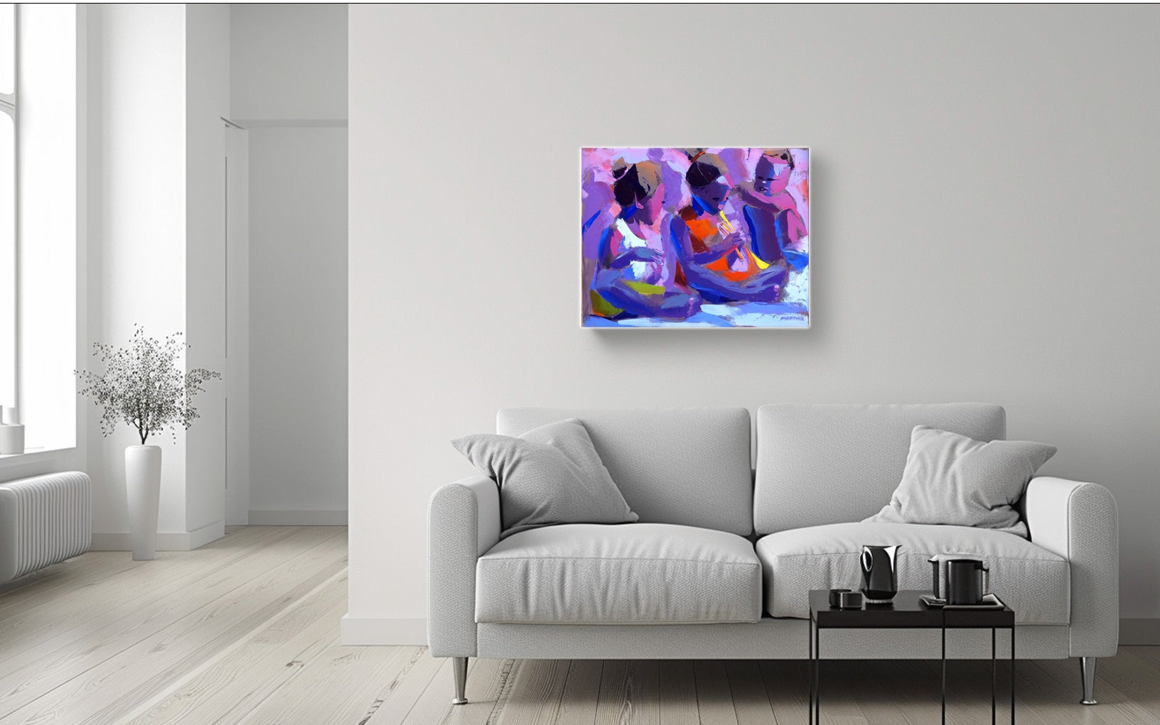 Learning the Notes 56x71cm Oil on Canvas