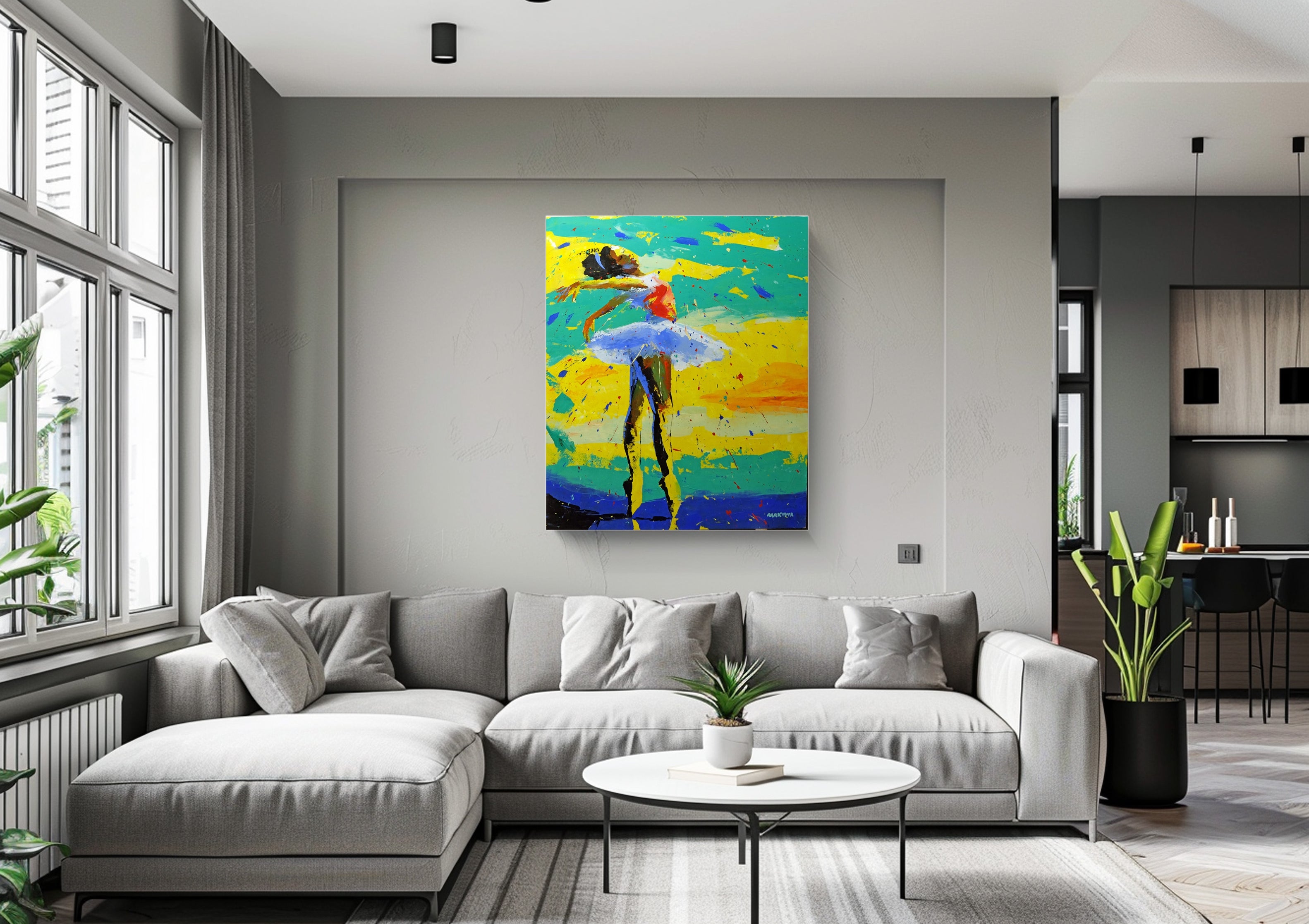Colorful Ballerina Series No 6 120x100cm Oil On Canvas