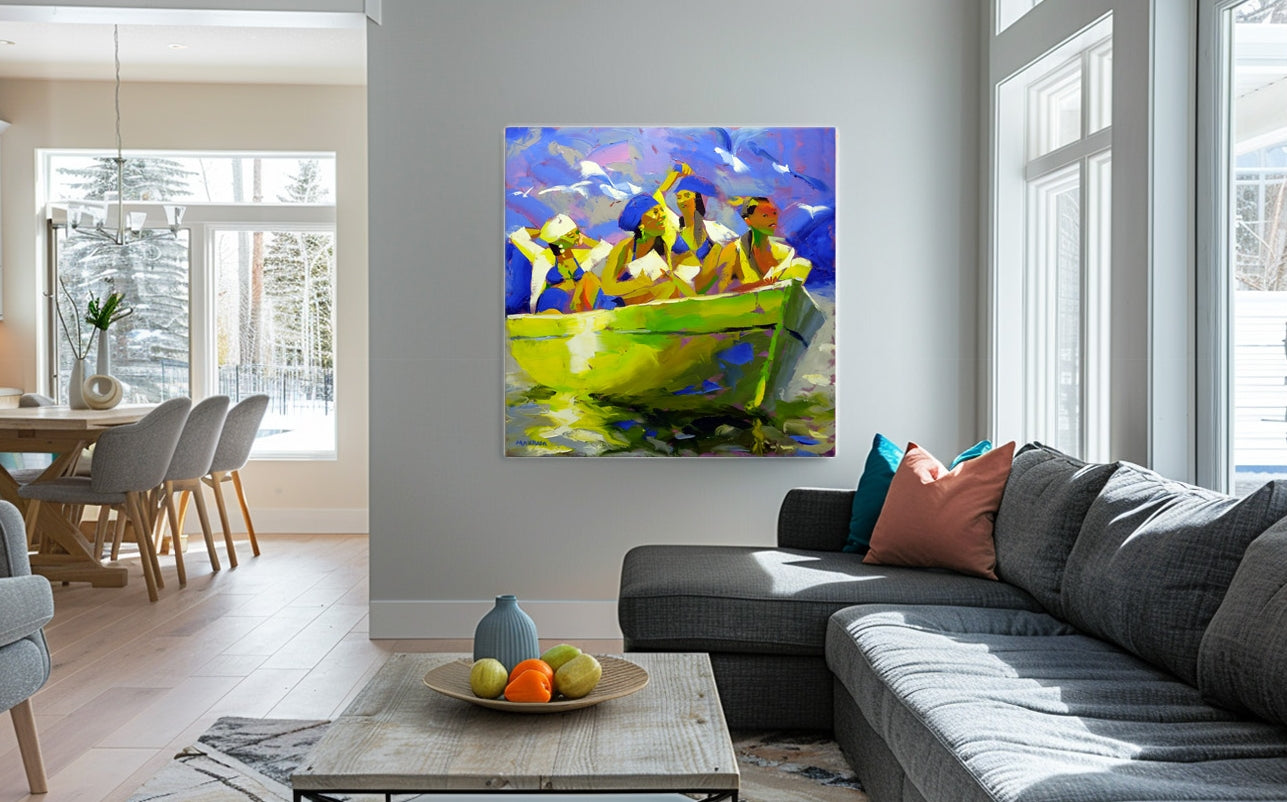The Outing 120x120cm Oil on Canvas