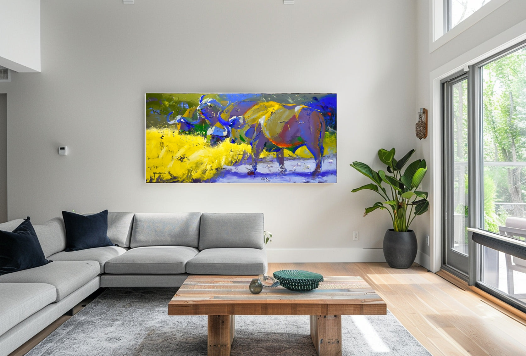 The Herd 80x170cm Oil on Canvas