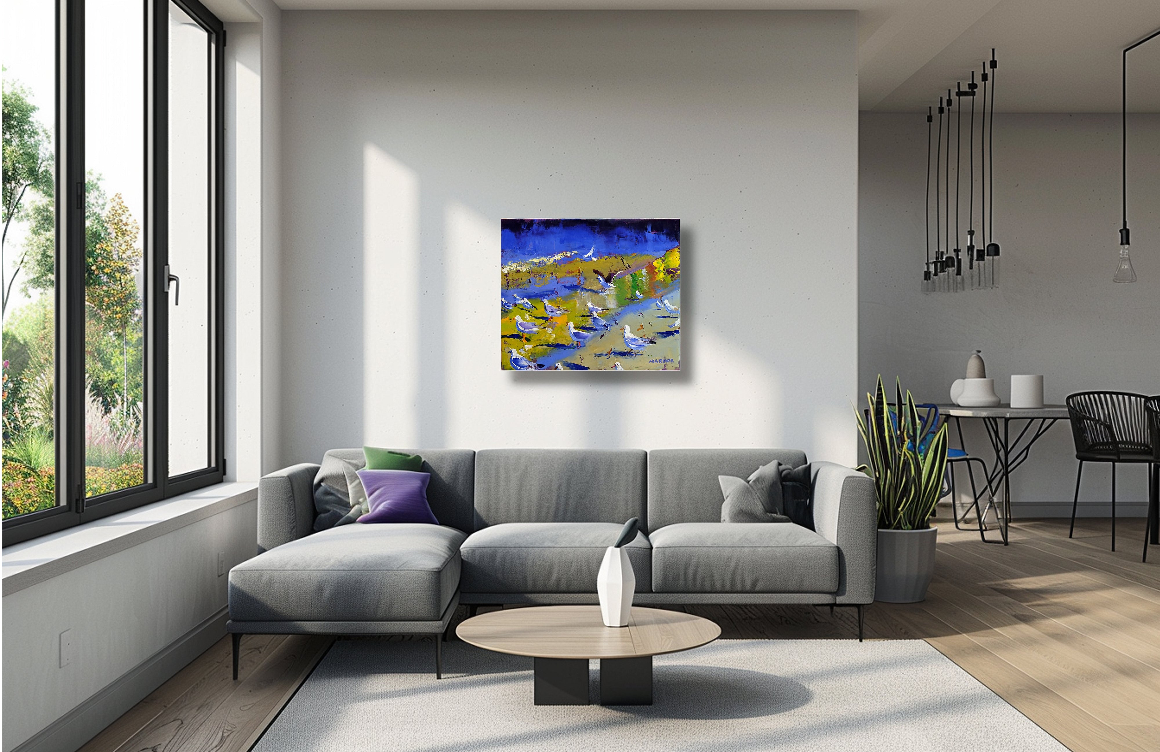 Seagulls 68x80cm Oil on Canvas