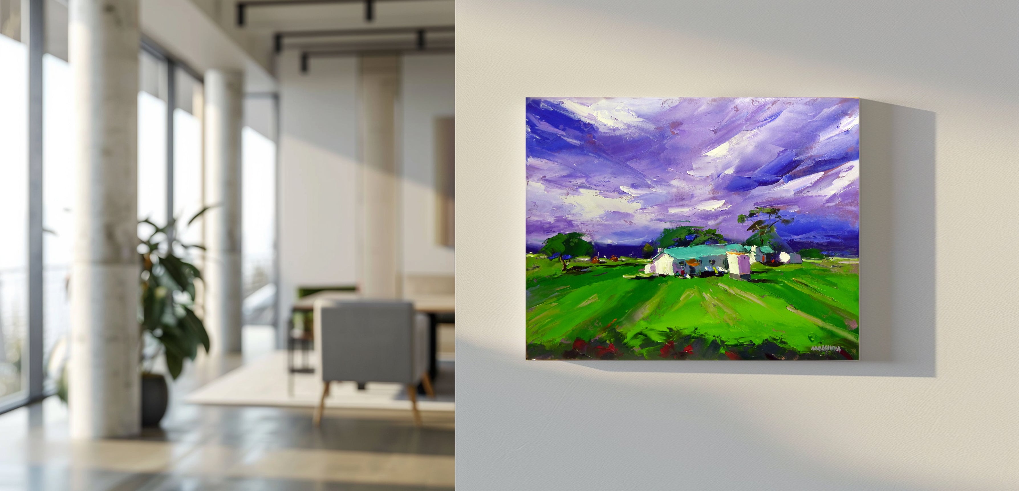 The Farmhouse 56x71cm Oil on Canvas