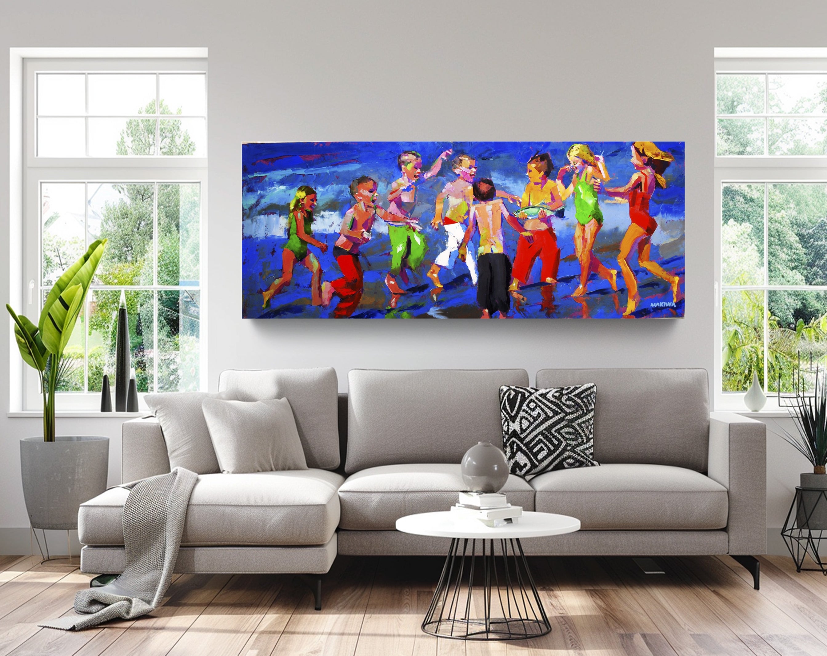 Whose Fish is it Anyway? 80x200cm Oil on Canvas