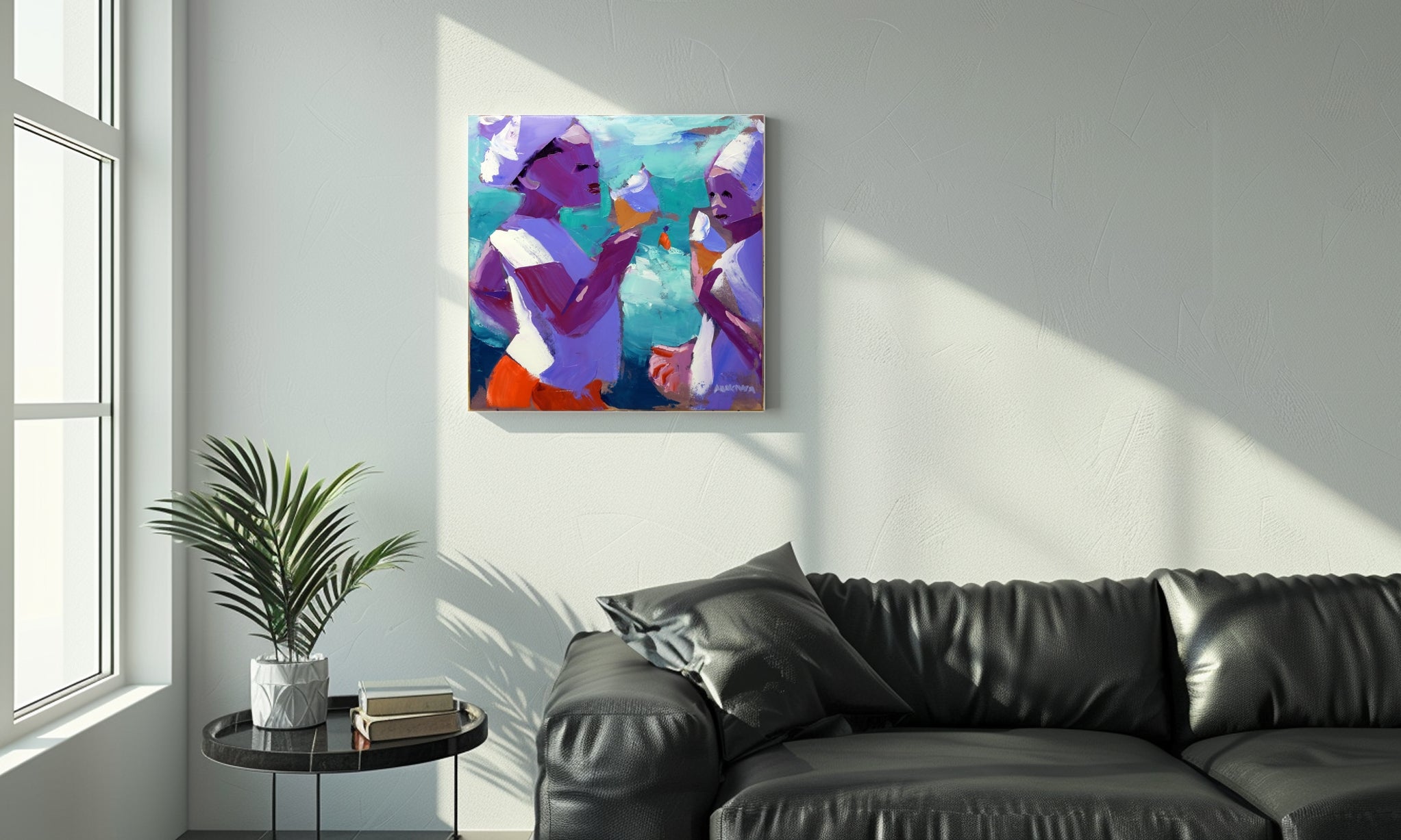 Ice Cream Girls 50x50cm Oil on Canvas