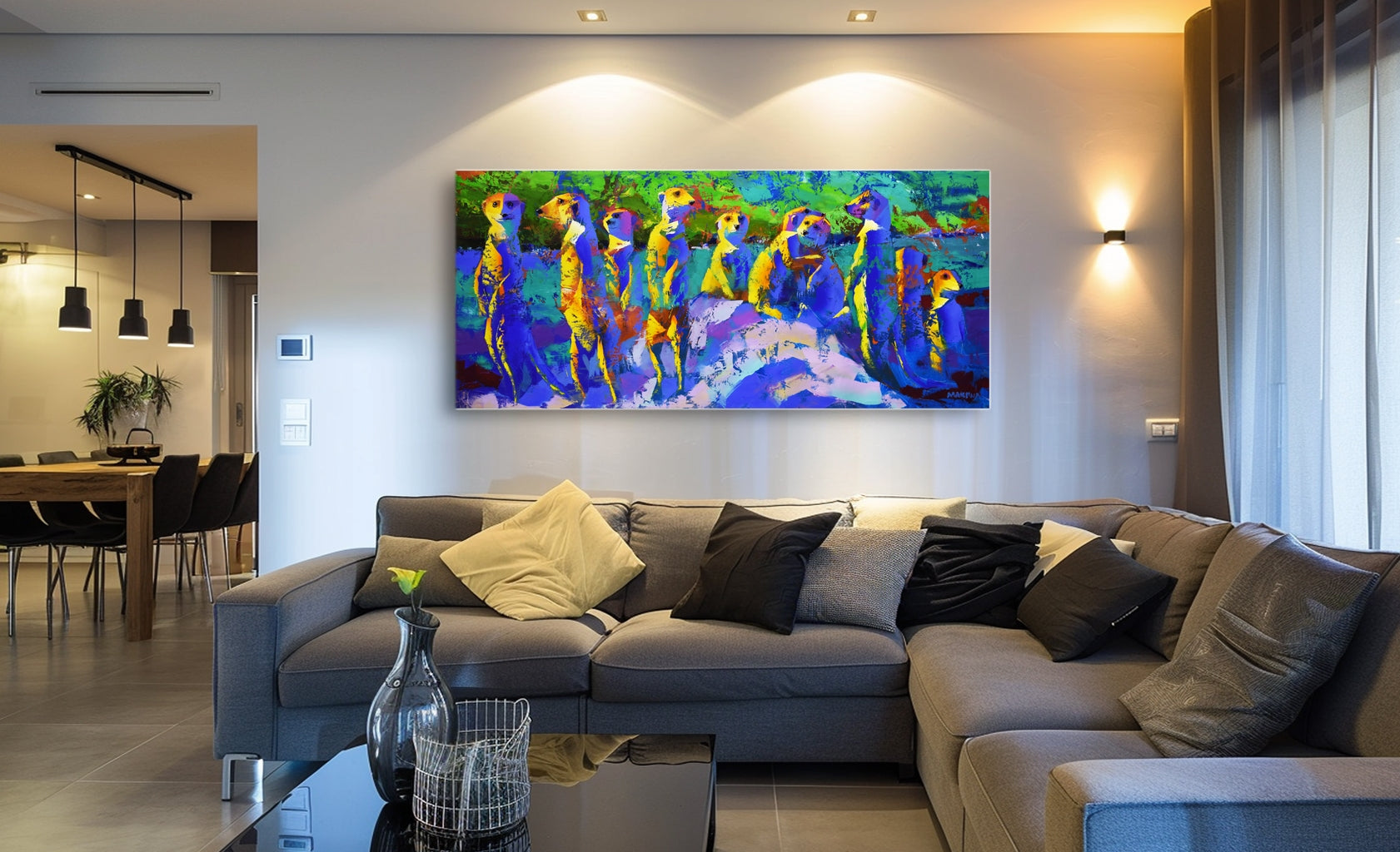The Watchful Ones 80x180cm Oil On Canvas