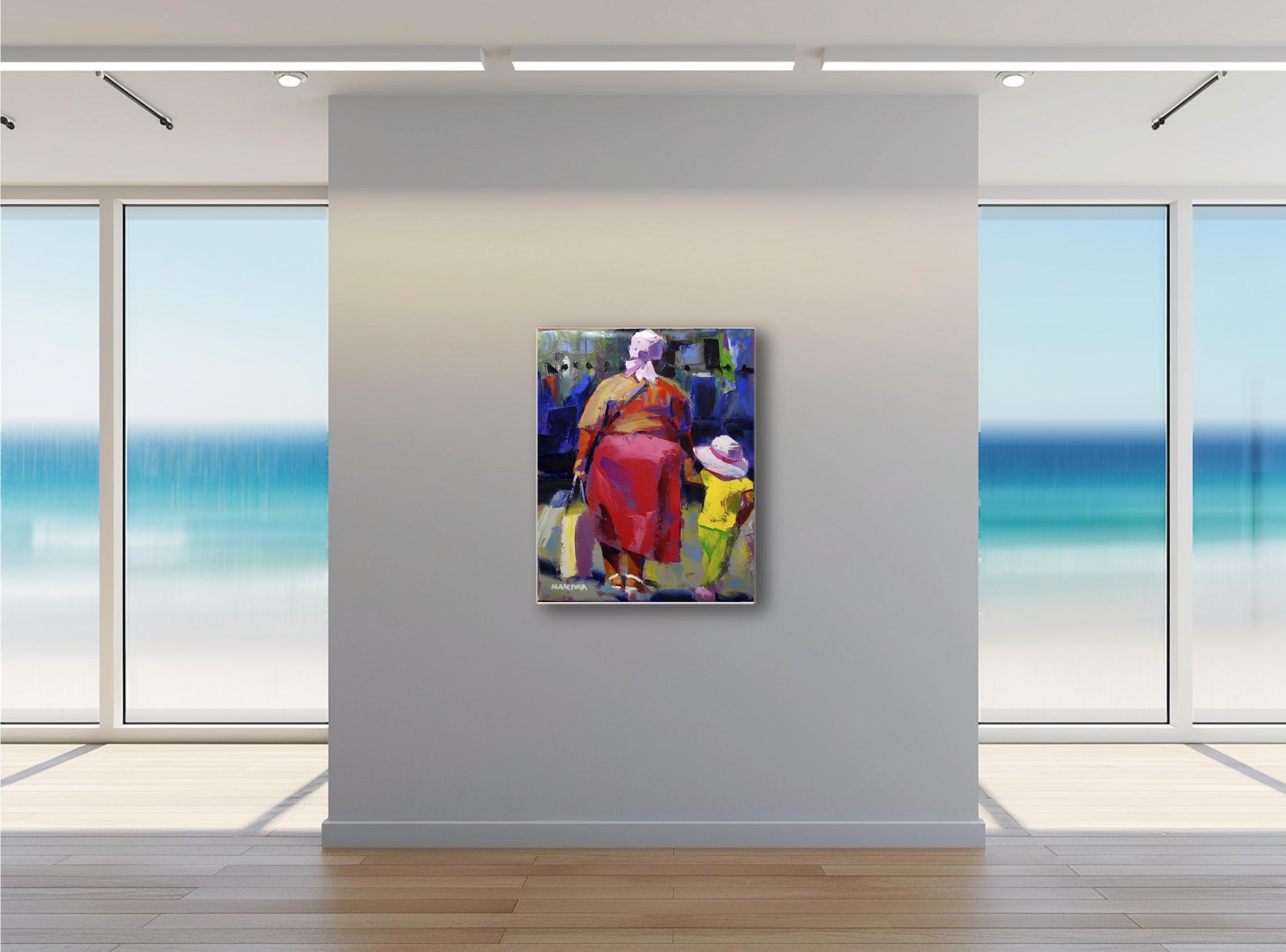 Mother and Child 71x56cm Oil on Canvas