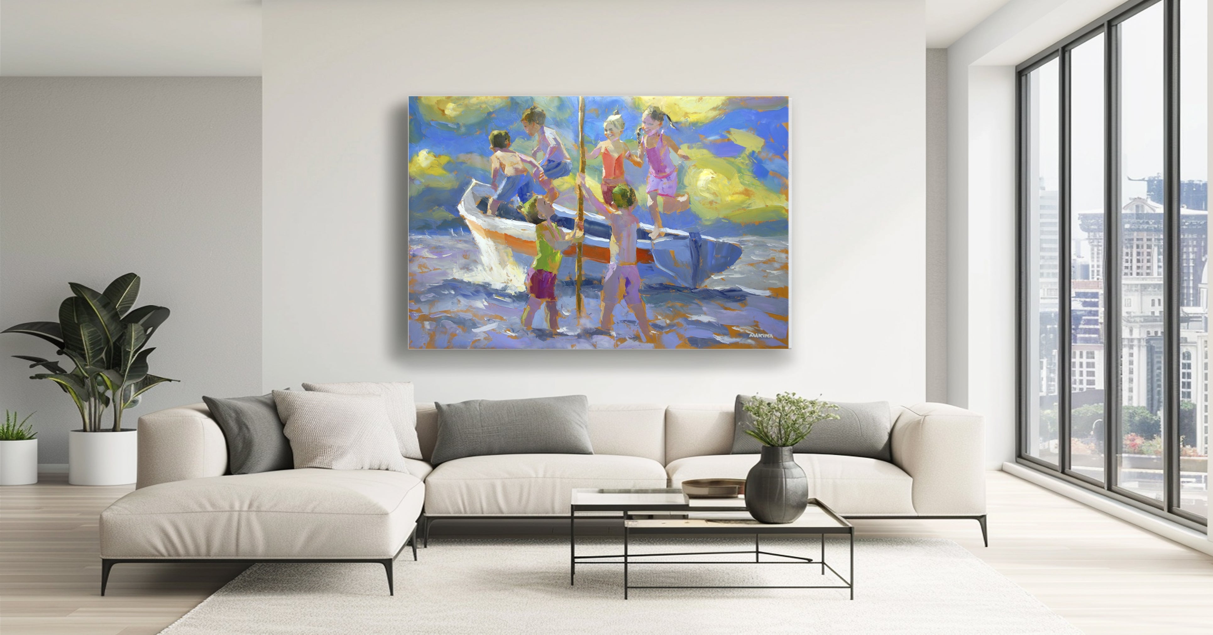 The Little Explorers 120x180cm Oil on Canvas