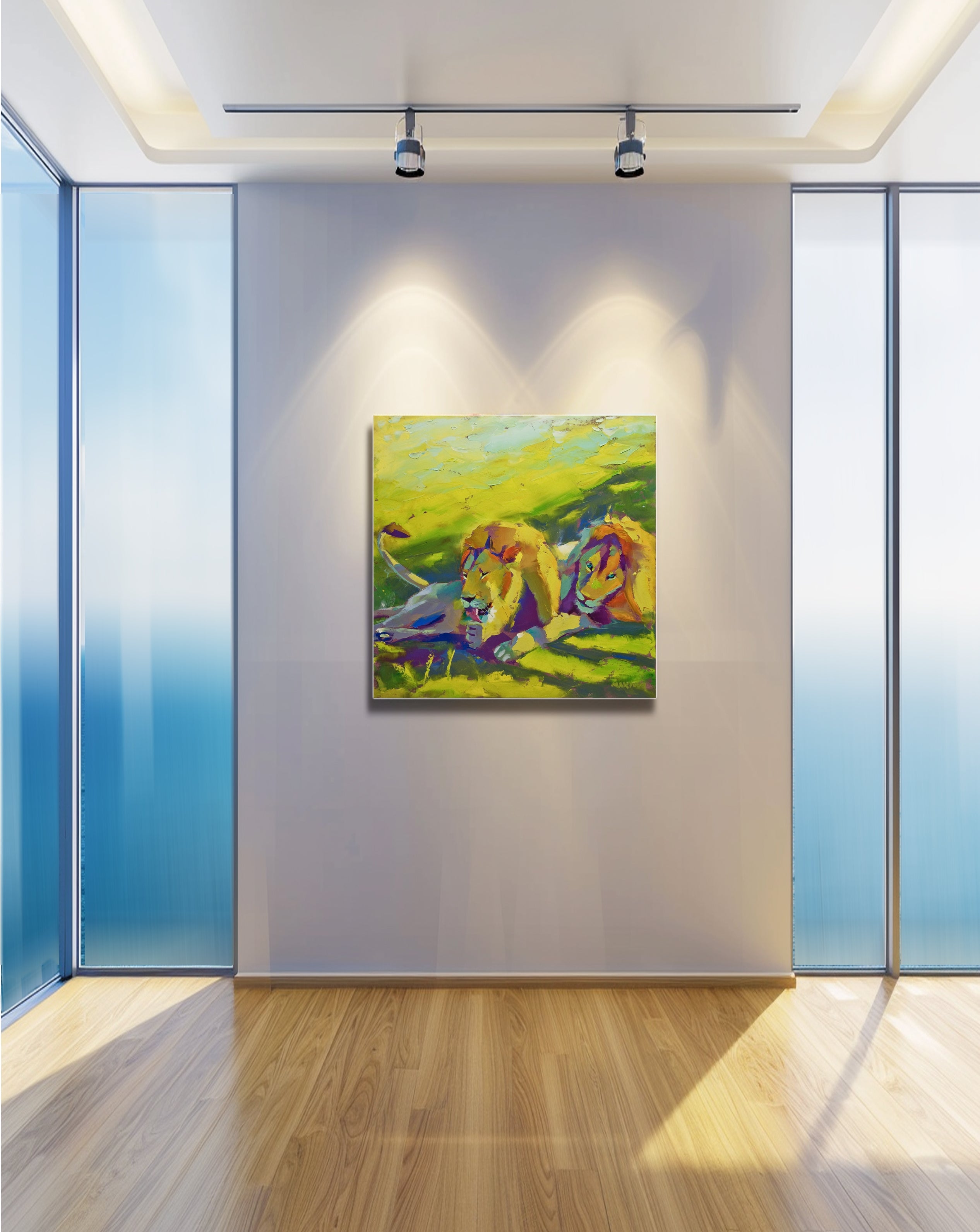 Friends 79x79cm Oil on Canvas