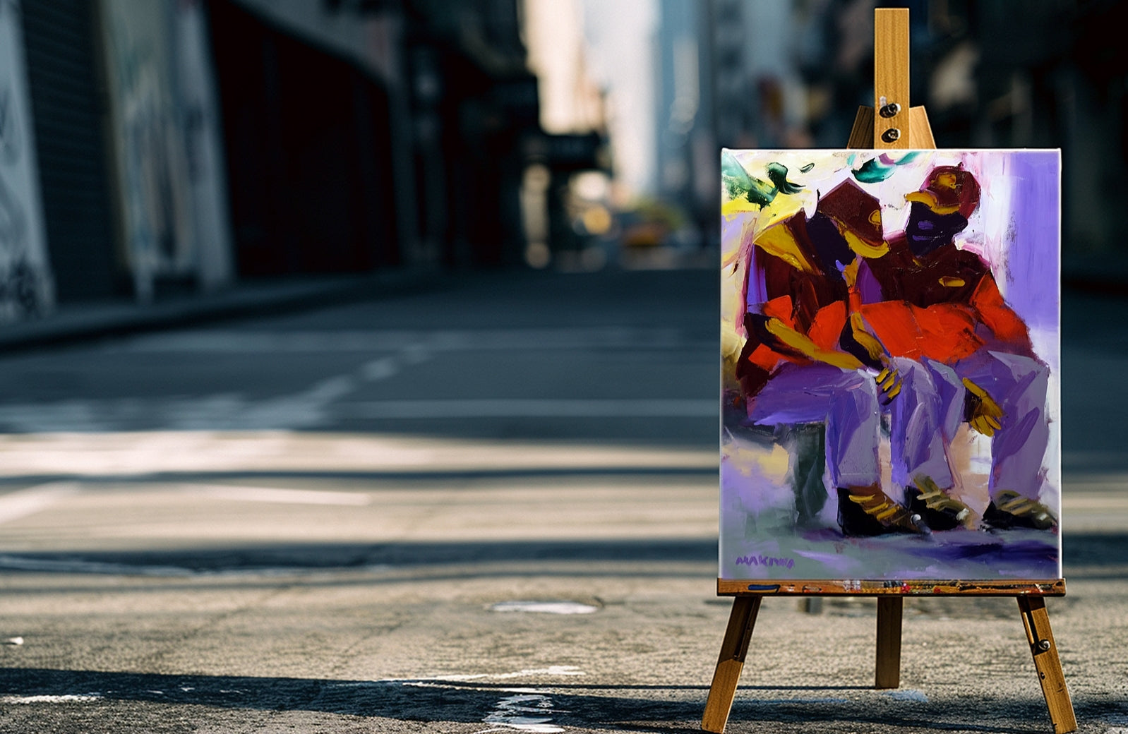 The Petrol Guys 71x56cm Oil on Canvas