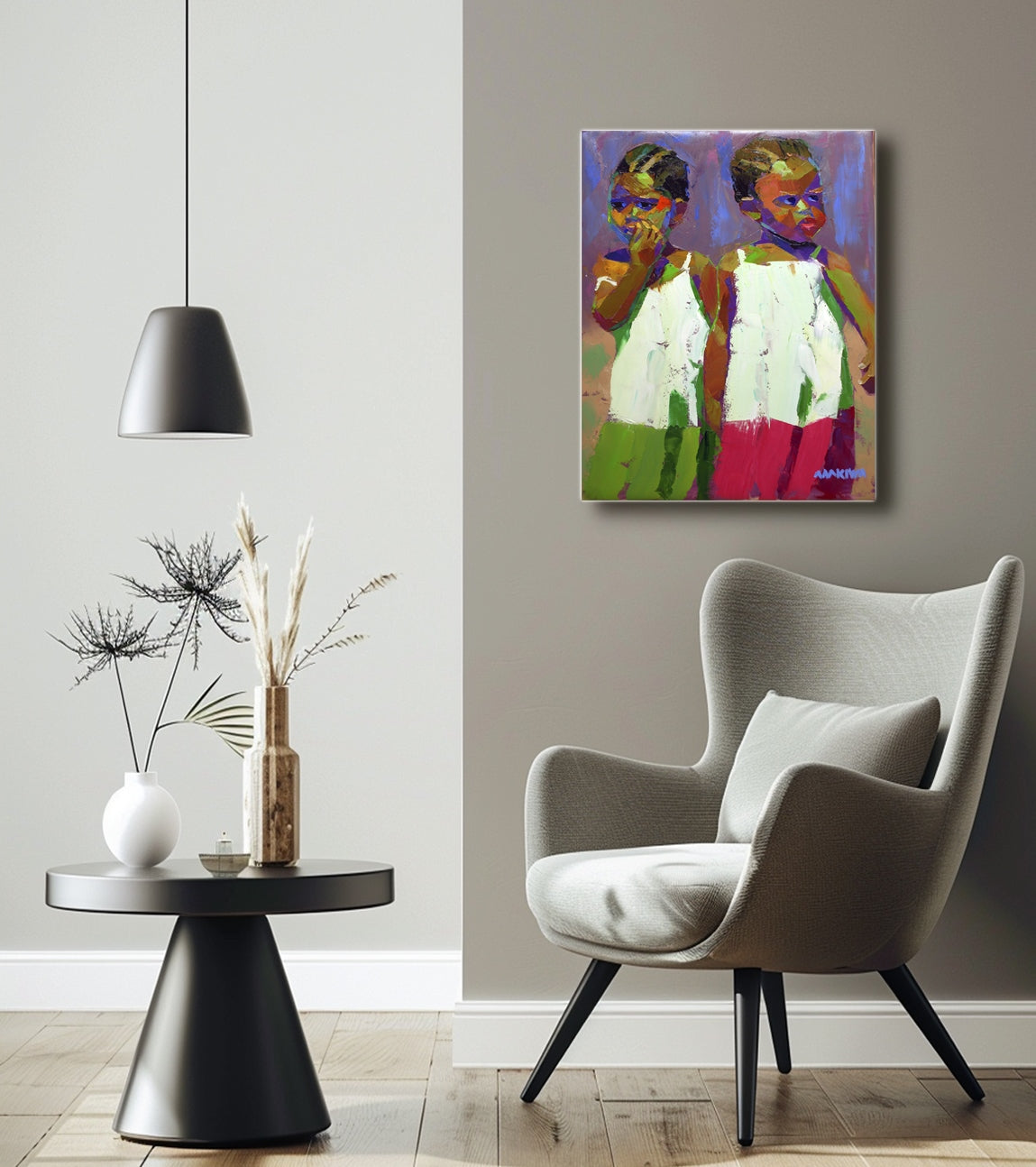 Sisters 71x56cm Oil on Canvas