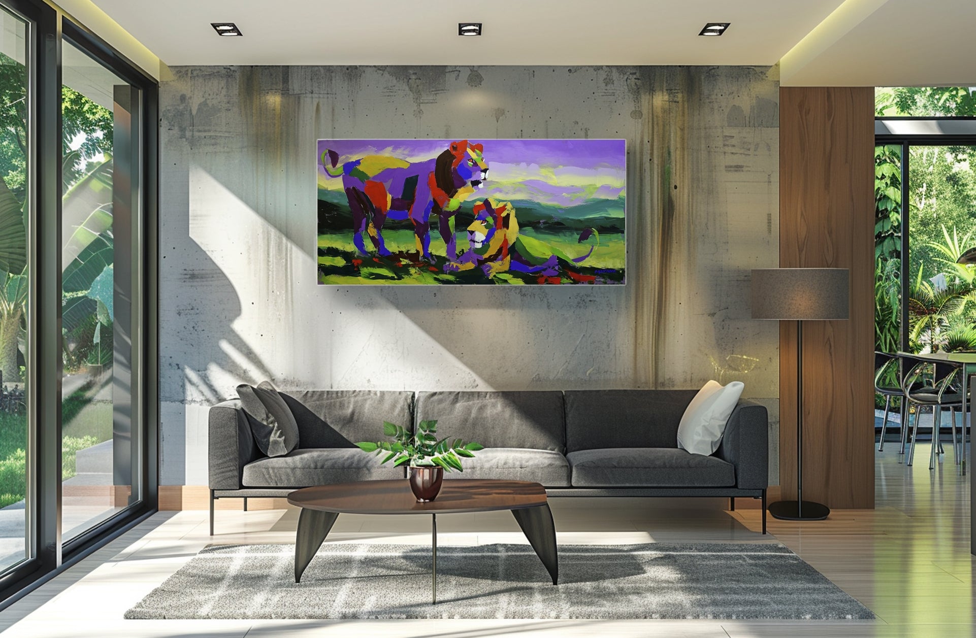 Kings of the Lowveld 80x180cm Acrylic on Canvas