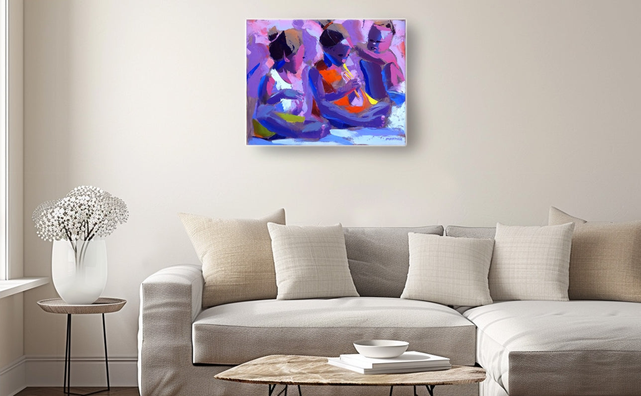Learning the Notes 56x71cm Oil on Canvas
