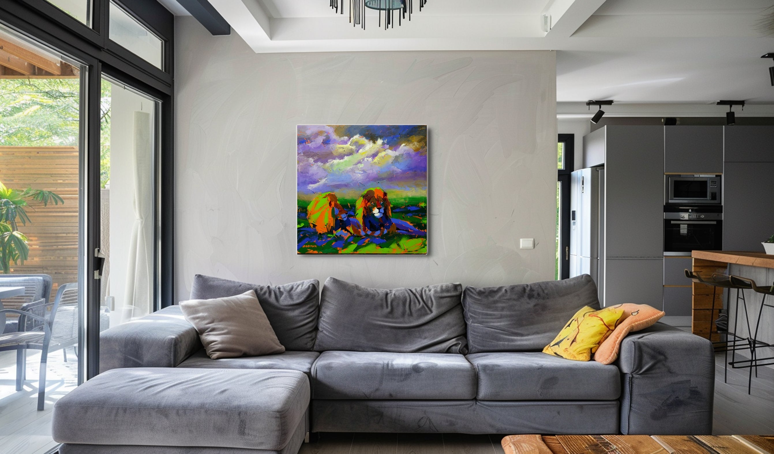 The Brothers at Sunset 100x100cm Acrylic on Canvas