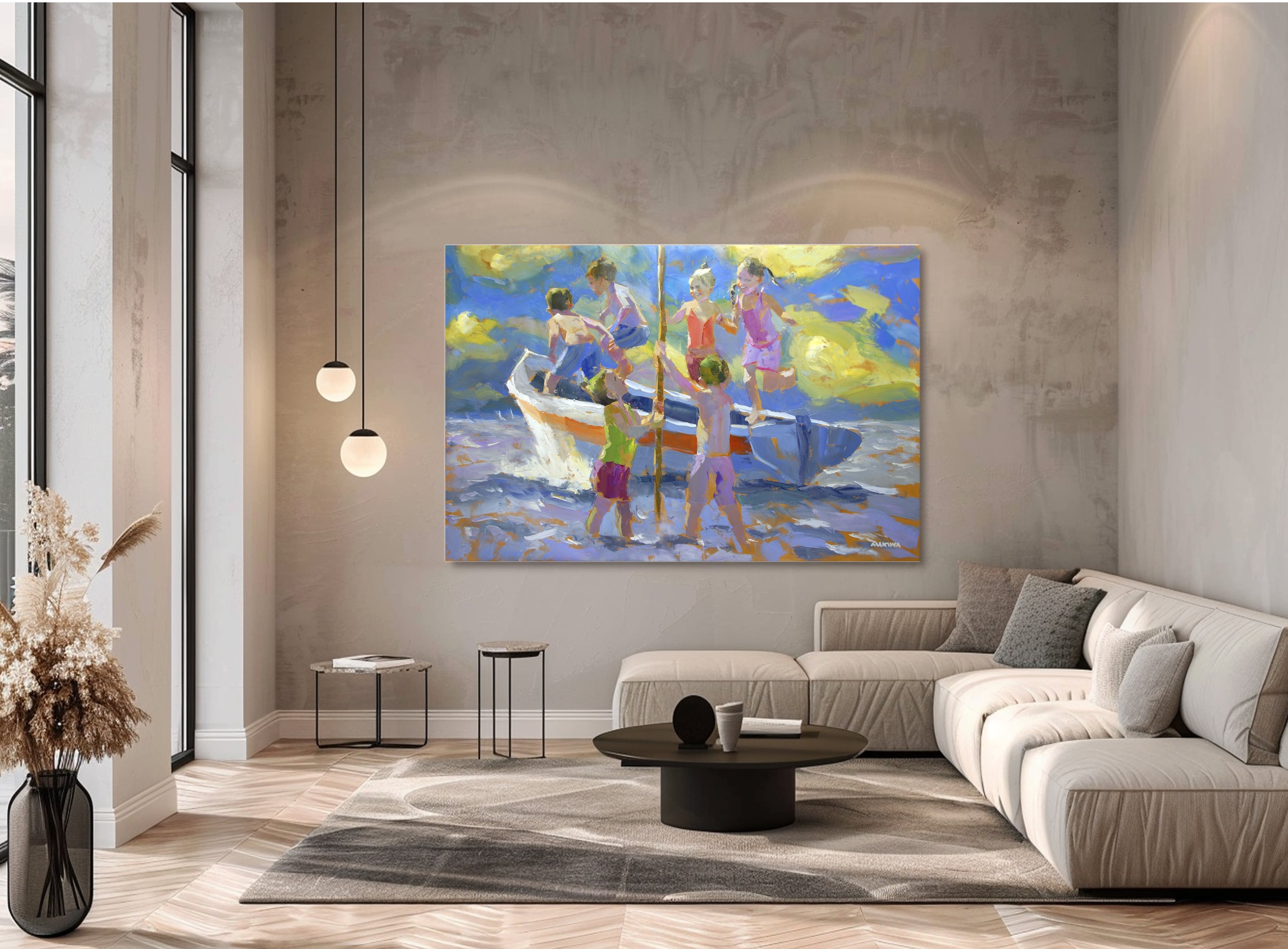 The Little Explorers 120x180cm Oil on Canvas