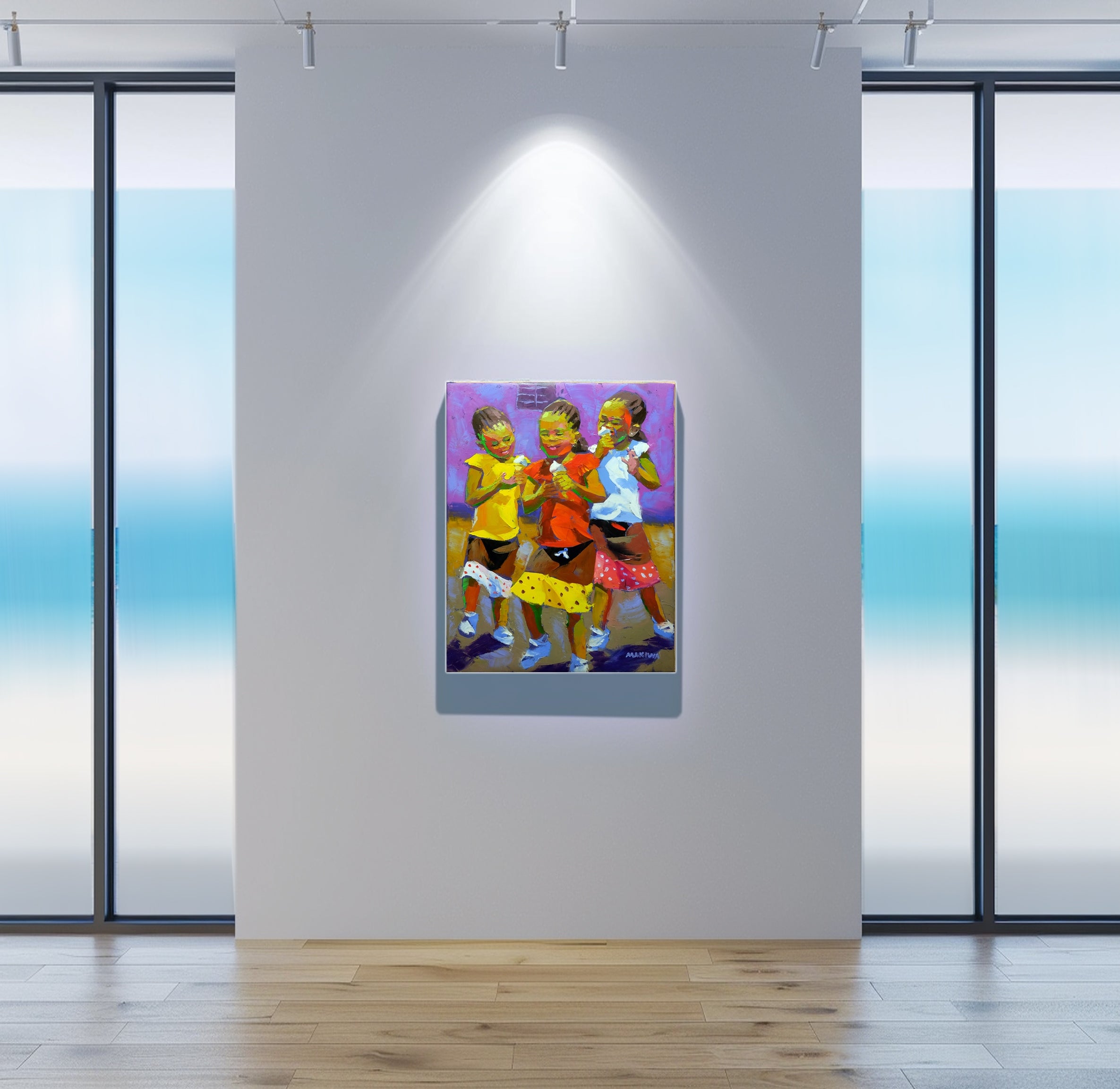 Ice Cream Kids 71x56cm  Oil on Canvas