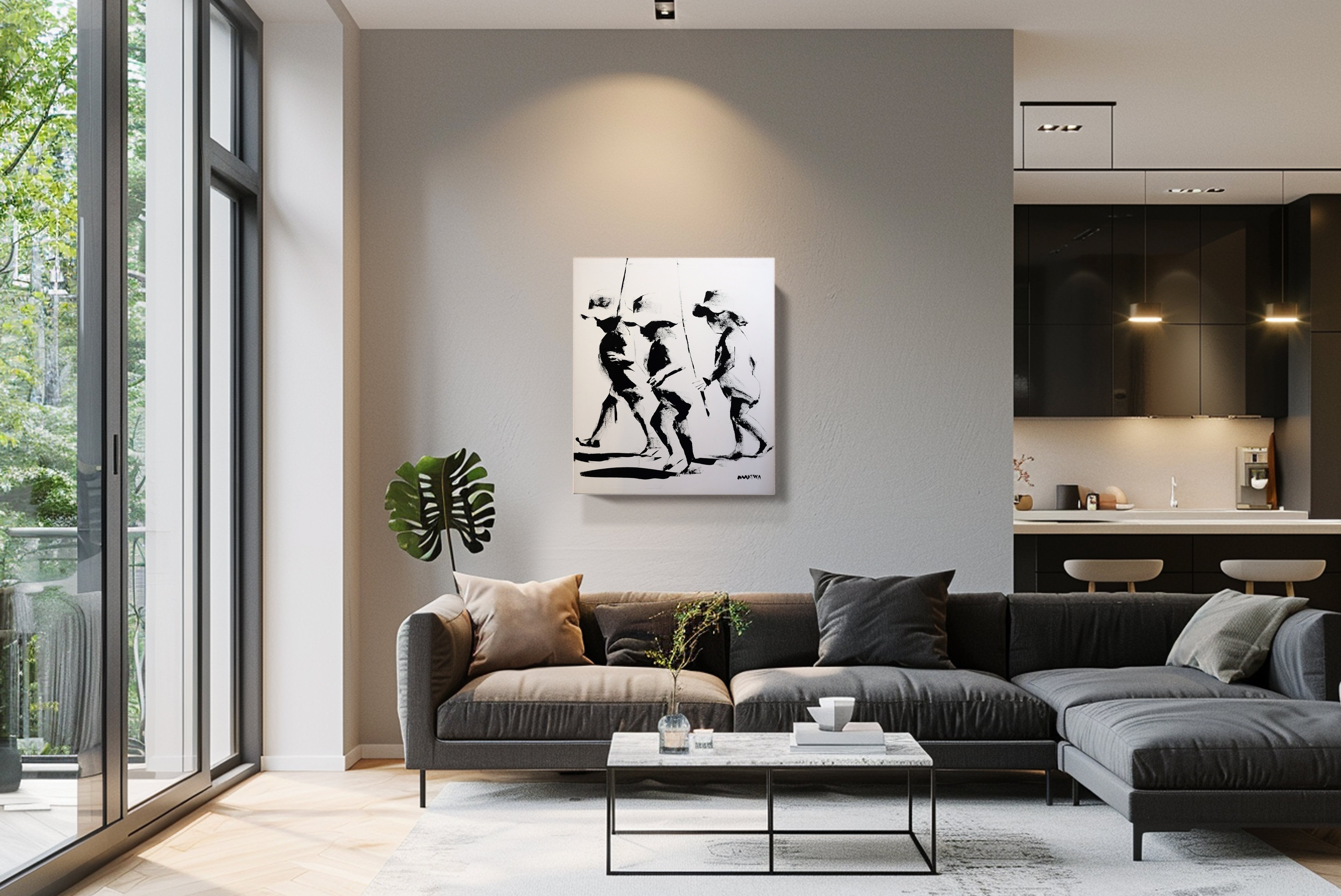 Gone Fishing 80x68cm Acrylic on Canvas