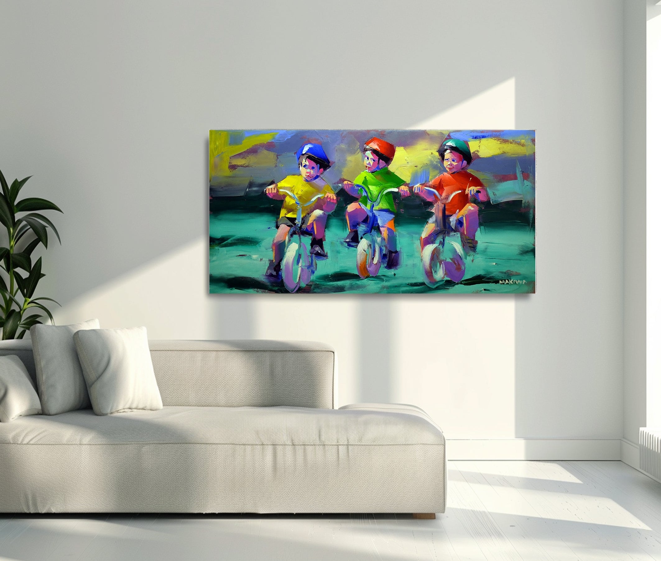 The Naughty Ones 60x120cm Oil on Canvass